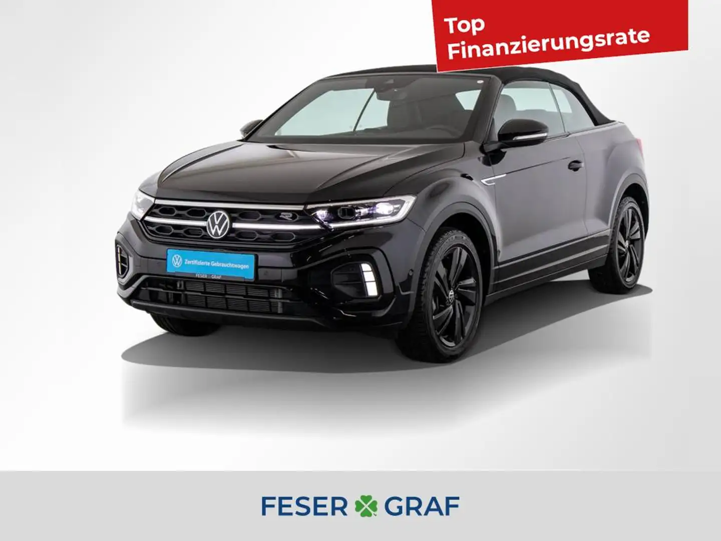 Volkswagen T-Roc Cabriolet 1.5 TSI R-Line IQ-Light / Leder Schwarz - 1