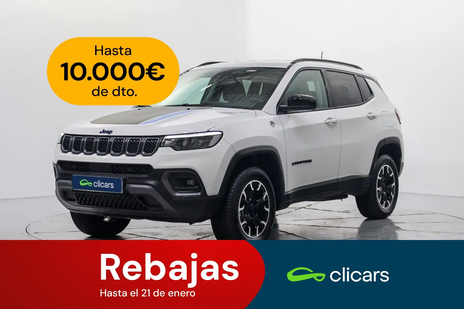 Jeep Compass 1.3 PHEV Trailhawk EAWD Aut. 240 Blanc - 1