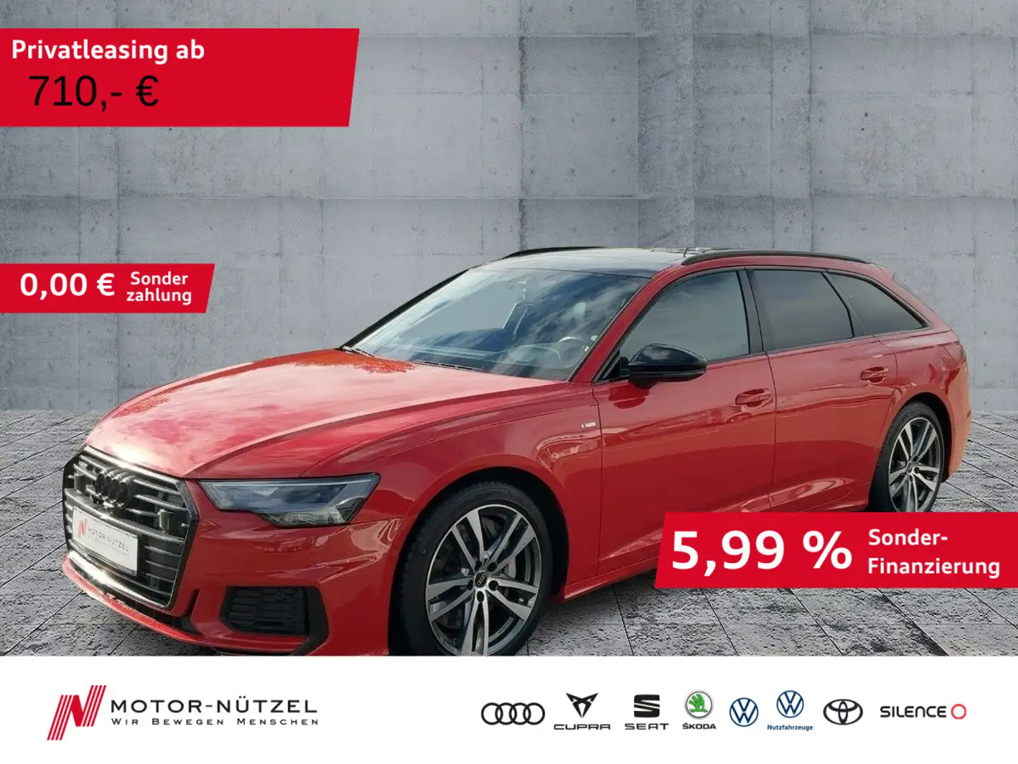 Audi A6 55 TFSI QU 2xS-LINE 5JG+AHK+PANO+B&O+VC Rouge - 1