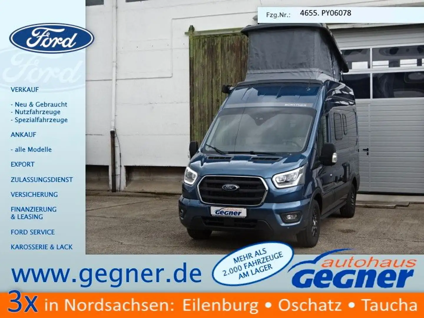 Ford Transit Signeo C 550 Autom 125kW Markise Schlafd Blau - 1