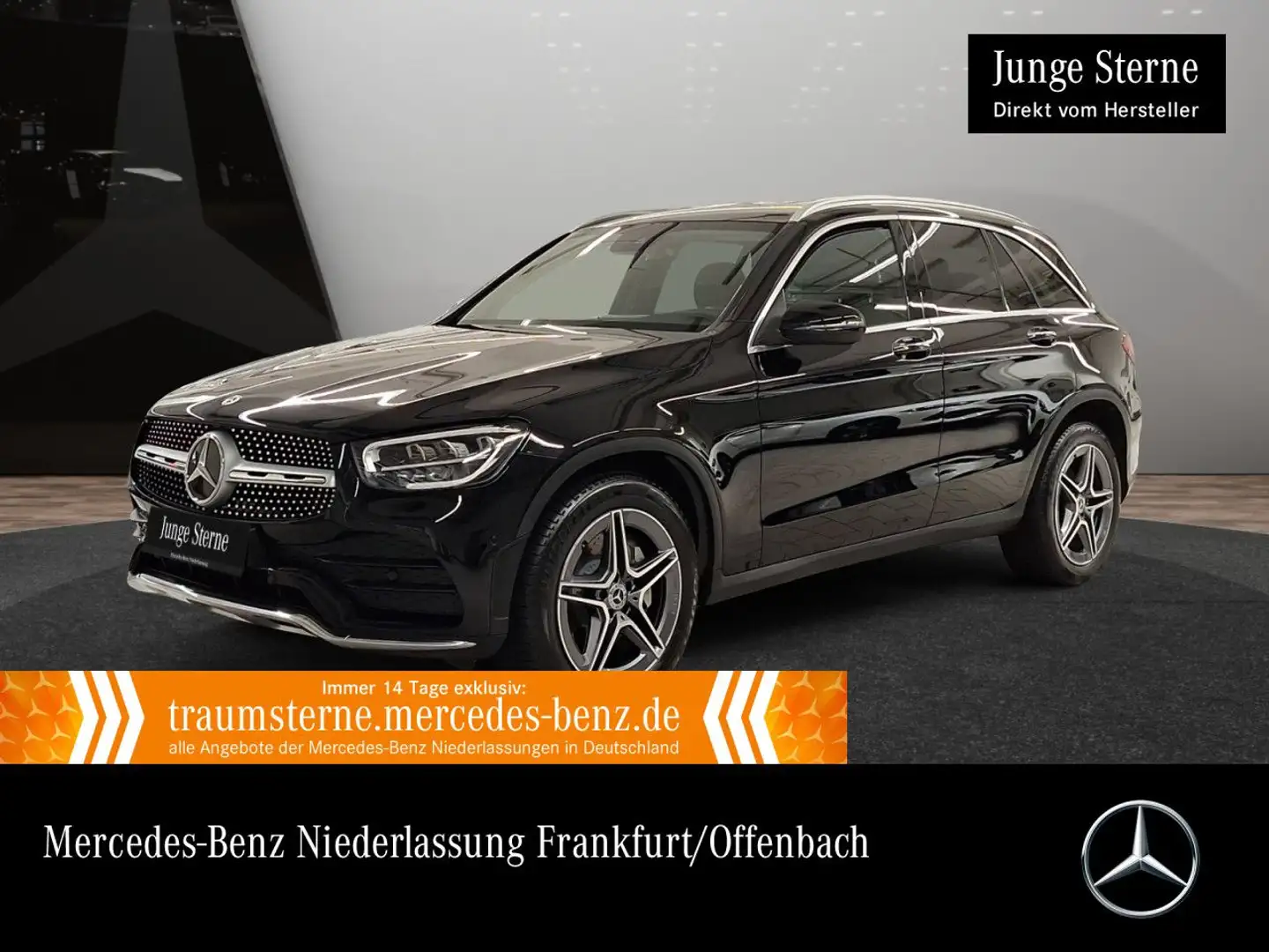 Mercedes-Benz GLC 220 d 4M AMG+AHK+LED+KAMERA+KEYLESS+9G Zwart - 1
