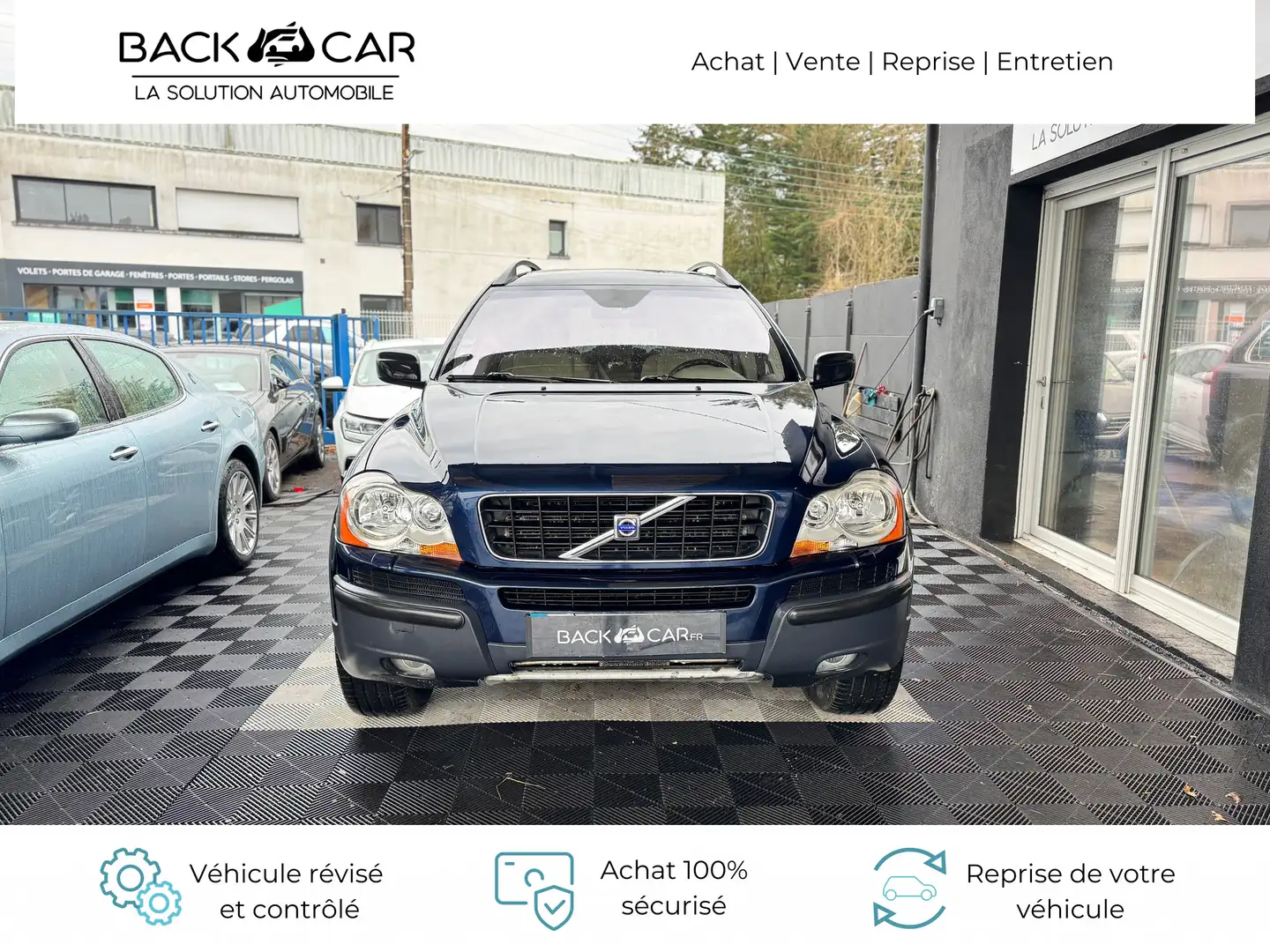 Volvo XC90 D5 Summum 5pl 163ch - VENTE A MARCHAND EN L\u0027ETAT - EMBRAYAGE NEUF - SUIVI D\u0027ENTRETIEN Blauw - 2