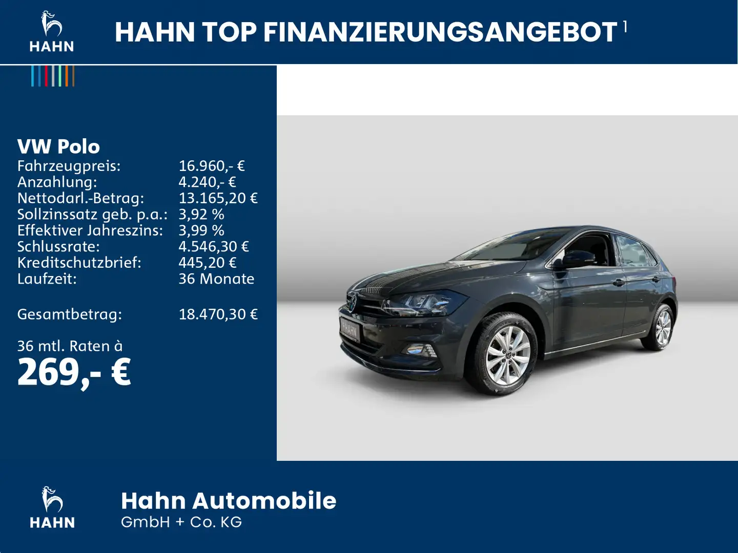 Volkswagen Polo 1.0TSI DSG Highline Navi Sitzh ACC PDC DAB Grau - 2