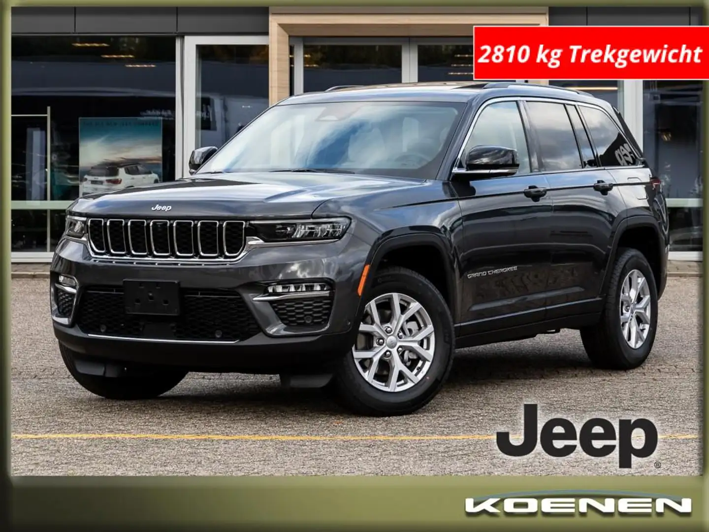 Jeep Grand Cherokee GEEN BPM !!! 3.6i V6 4x4 Aut Limited / 2810Kg trek Grijs - 1
