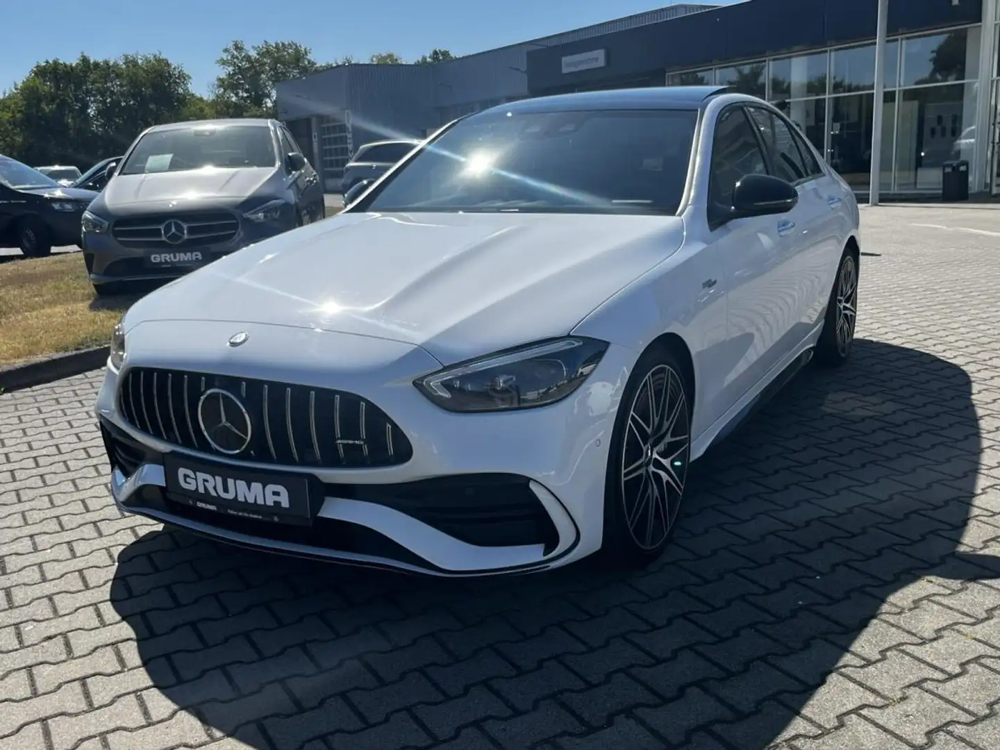 Mercedes-Benz C 43 AMG 4M Distr.+AHK+DigitalLight+Bur Weiß - 1