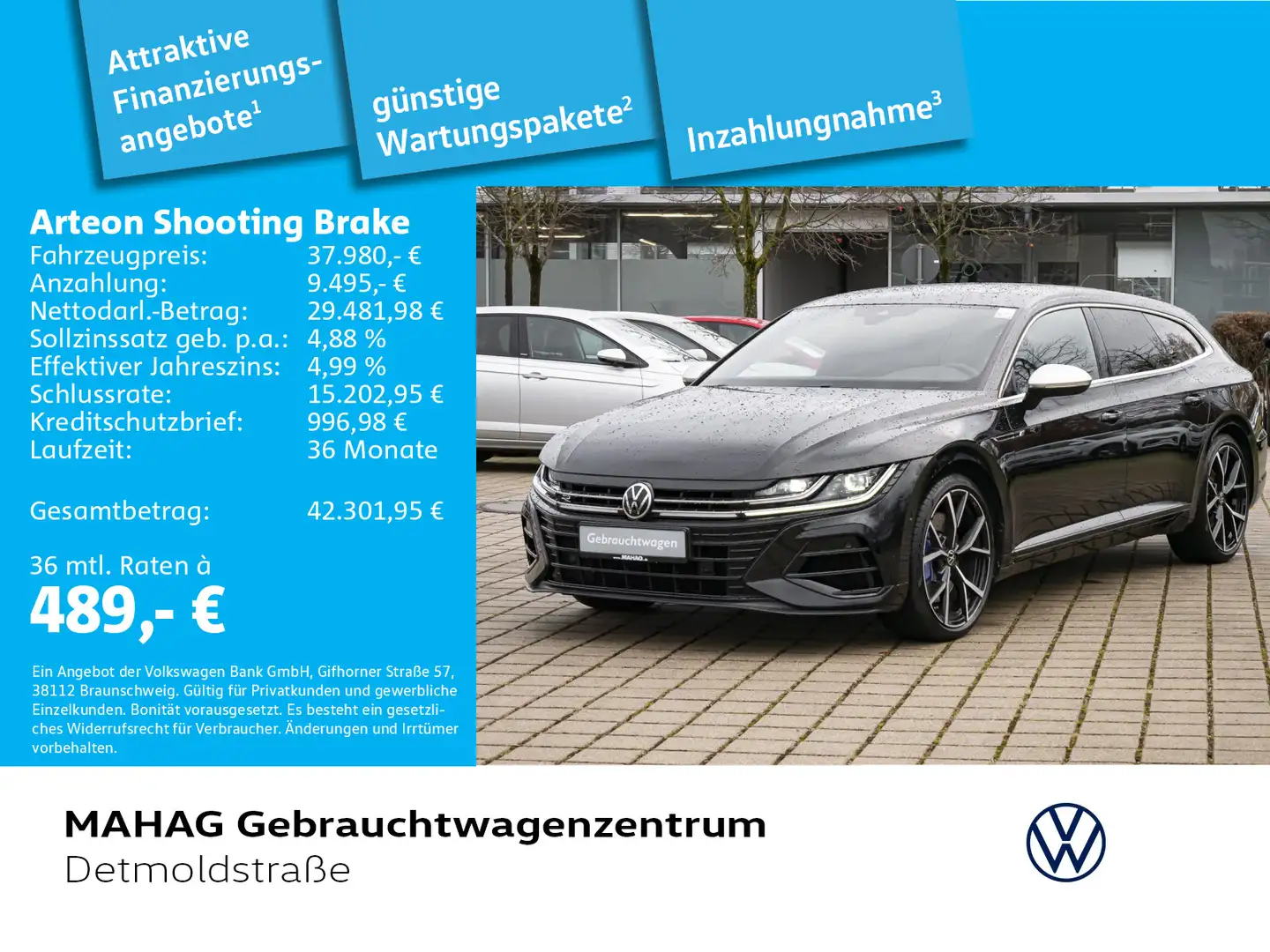 Volkswagen Arteon Arteon ShootingBrake R 2.0 TSI 4Mot. Leder Navi Schwarz - 1