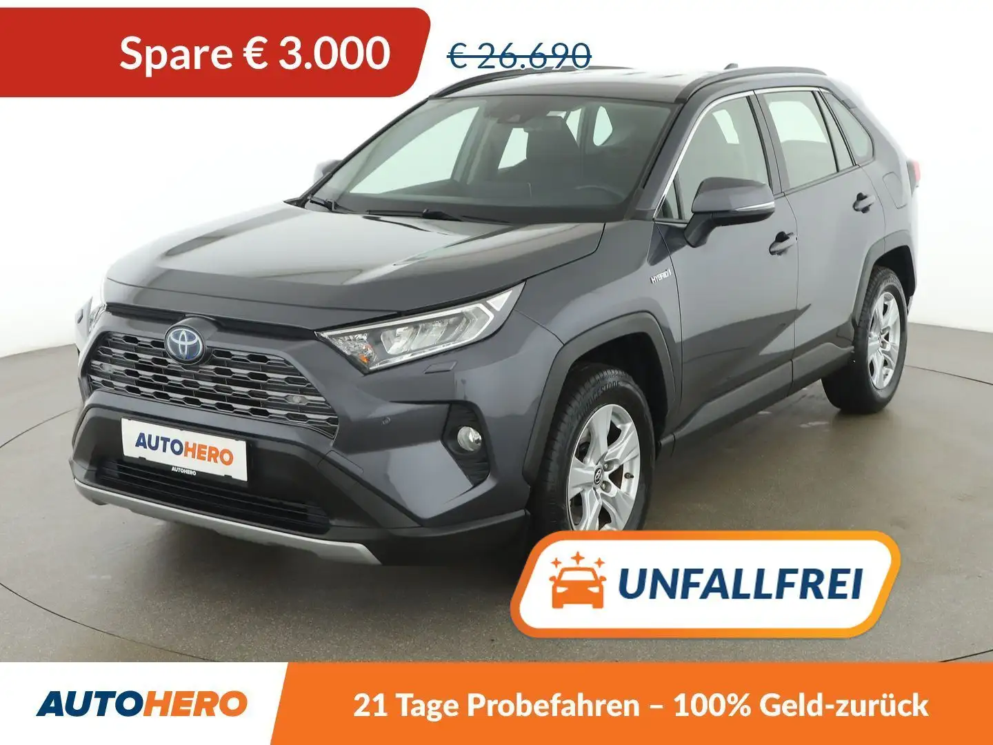 Toyota RAV 4 2.5 Hybrid 4x2 Active Aut. *LED*ACC*SPUR*CAM* Gris - 1