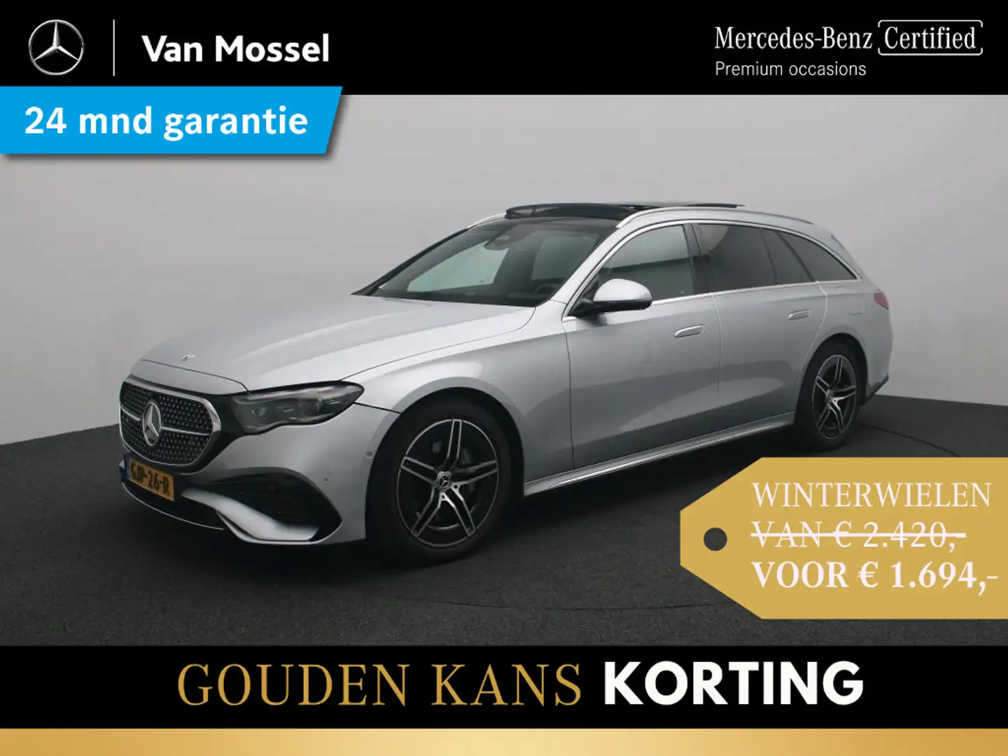 Mercedes-Benz E 300 Estate e AMG Line Grijs - 1