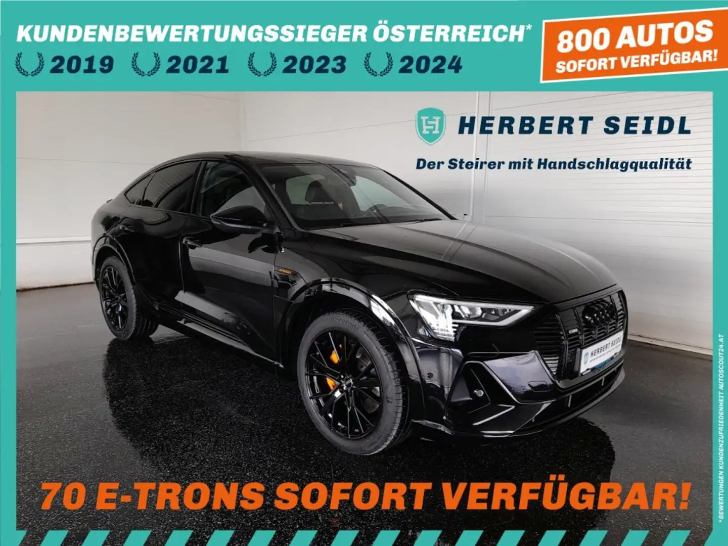Audi e-tron SB 55 quattro S-LINE BLACK EDITION *NP € 105.214,- / 21 ZOLL / NACHTSICHTASSIST & HEAD-UP / MEMORY SPORTSITZE* Schwarz - 1