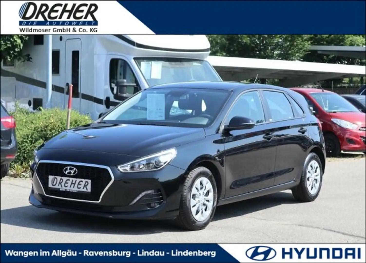 Hyundai i30 i30 1.0 T-GDI Select Klima/eFH.USB/Bluetooth NSW Schwarz - 1