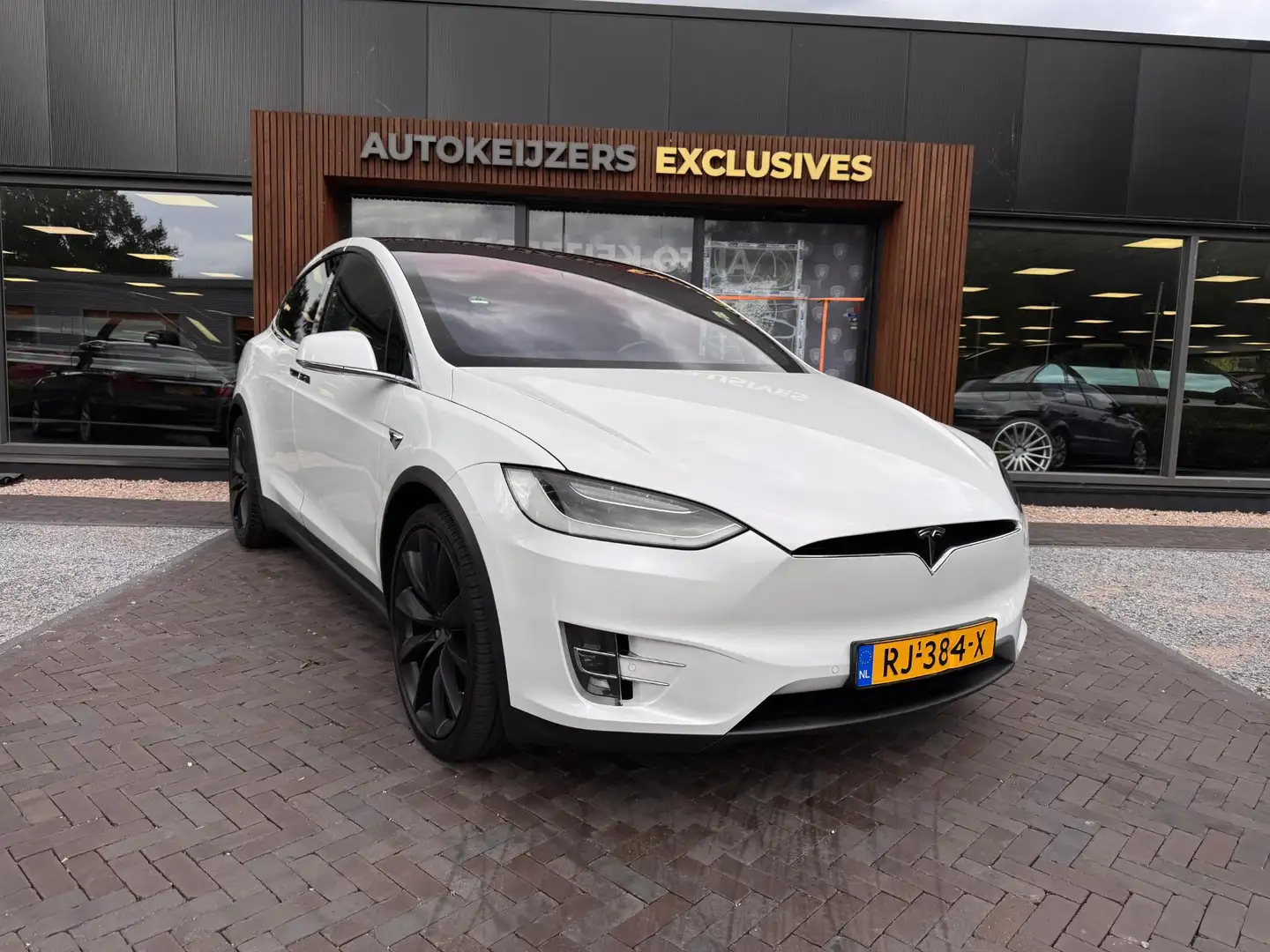 Tesla Model X 100D 6p. Autopilot Carbon Leer 6x Stoelverw. Trekh Wit - 1