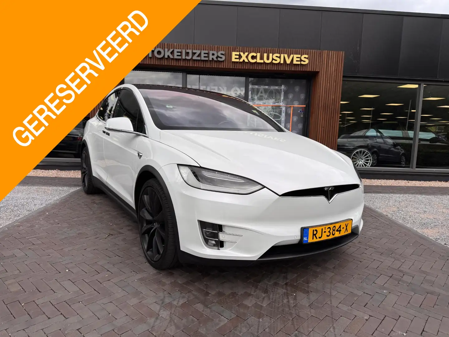 Tesla Model X 100D 6p. Autopilot Carbon Leer 6x Stoelverw. Trekh Blanco - 1