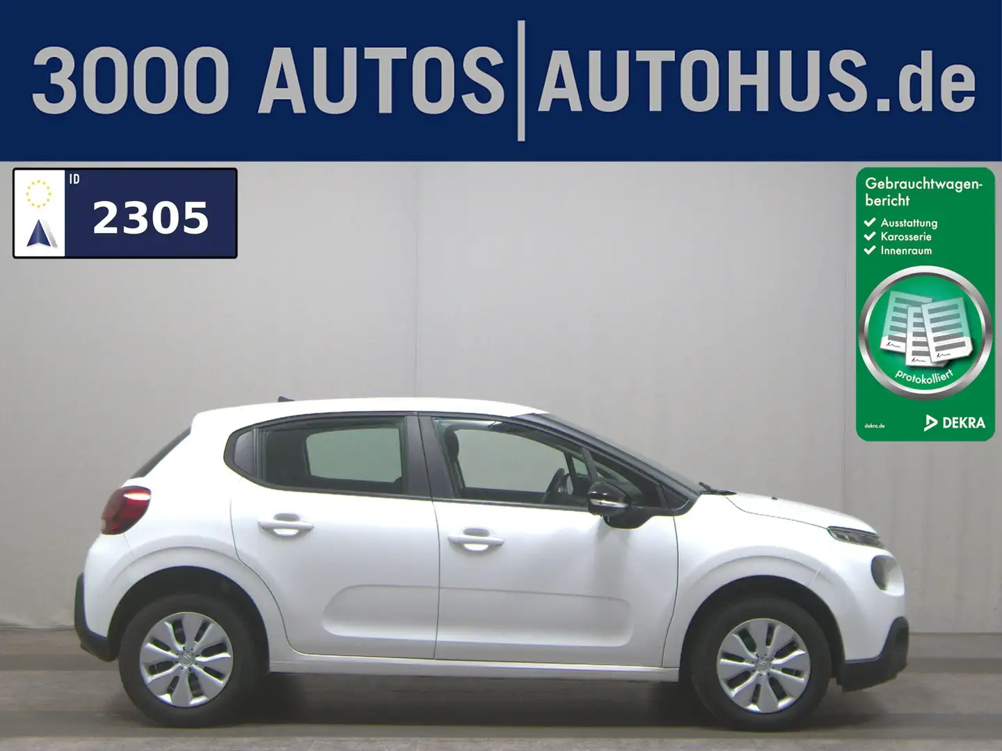 Citroen C3 1.2 PureTech Feel Radio BT Shz Tempomat Weiß - 1