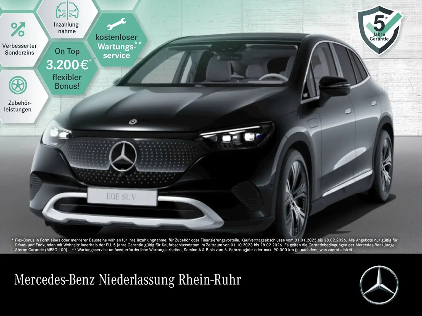 Mercedes-Benz EQE SUV EQE 300 AVANTG+PANO+360+BURMESTER+KEYLESS Schwarz - 1