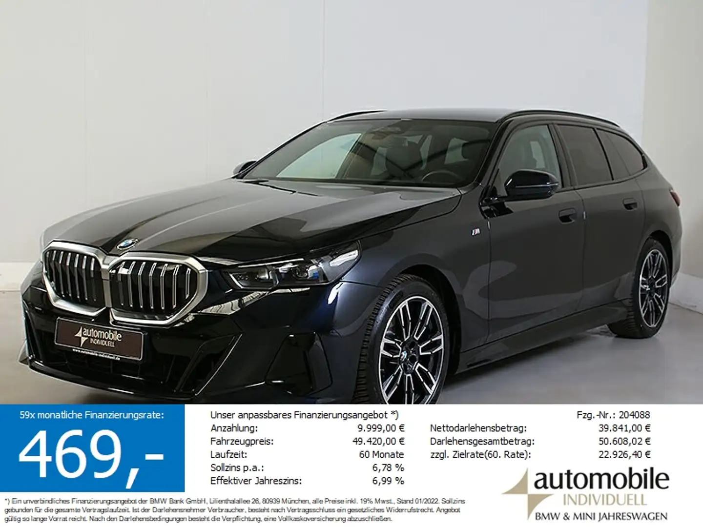BMW 520 d AT M Sport Standh AHK HuD Autob.asssitent Noir - 1