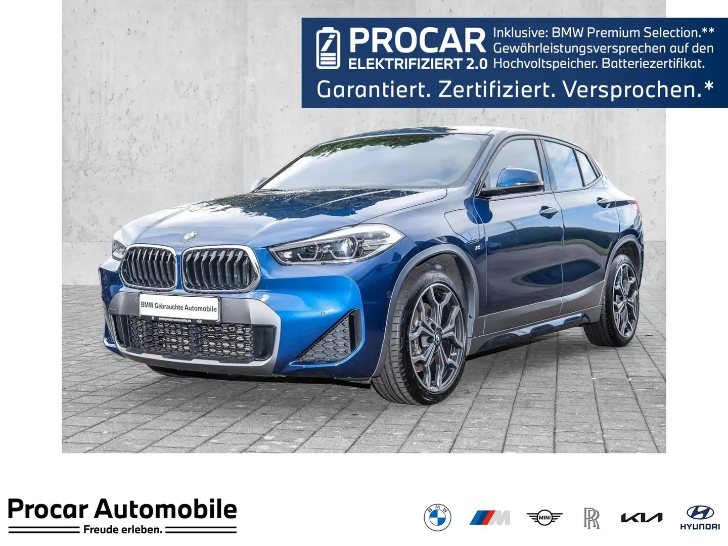BMW X2 xDrive25e M Sport HUD ACC RFK NAVI LED DAB Blau - 1