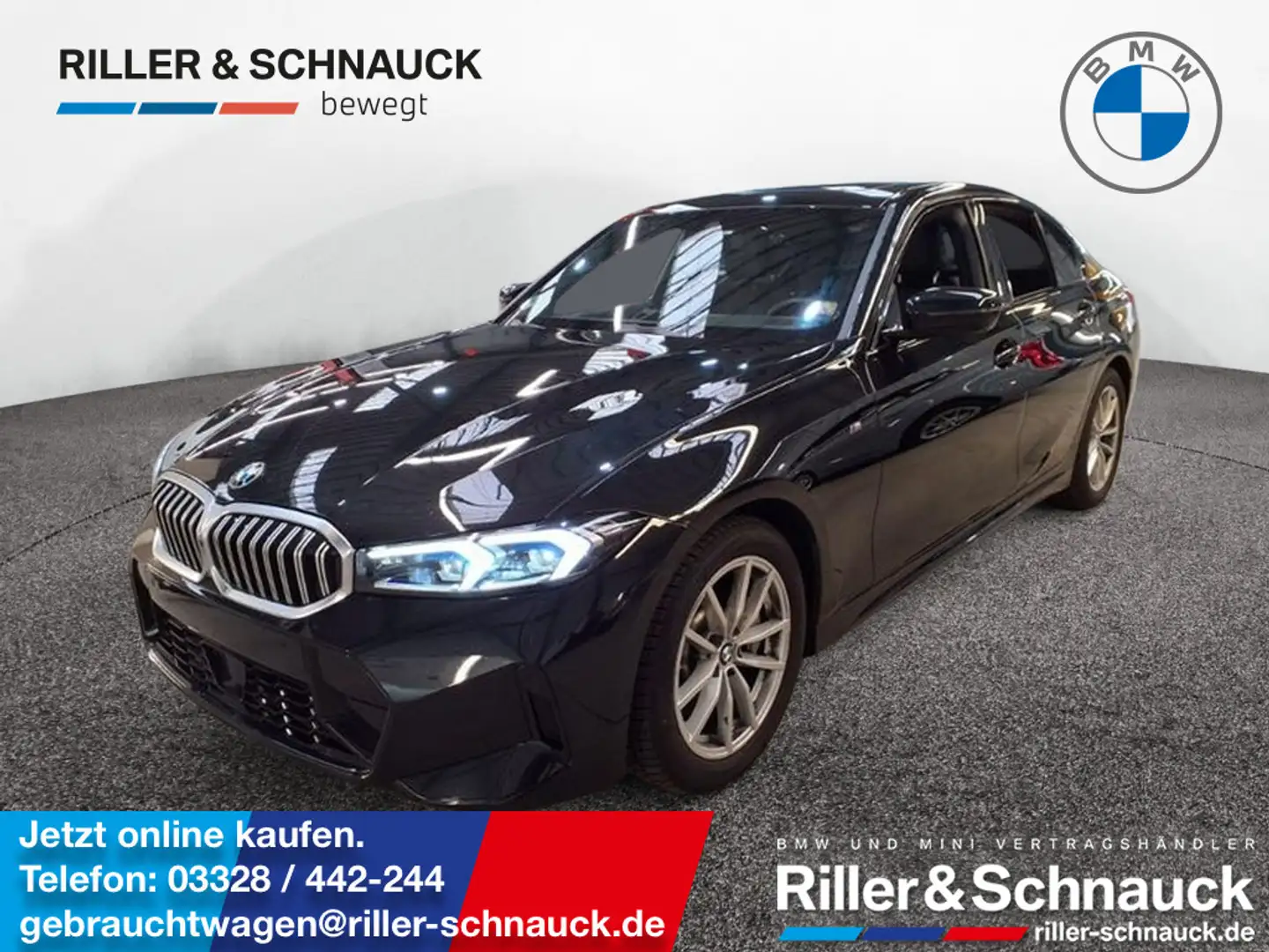 BMW 330 i xDrive M-Sport ACC+GLASDACH+360°KAM+HUD Schwarz - 1