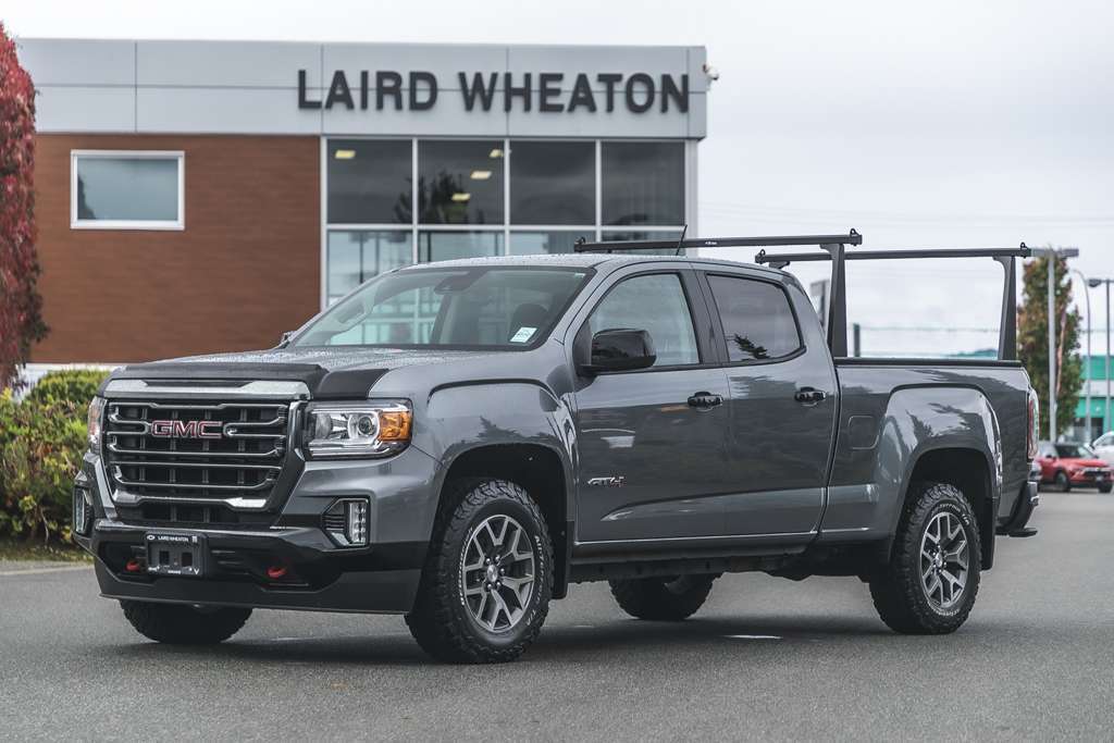 Gray 2021 GMC Canyon Pickup Truck Four-Wheel Drive Automatic
