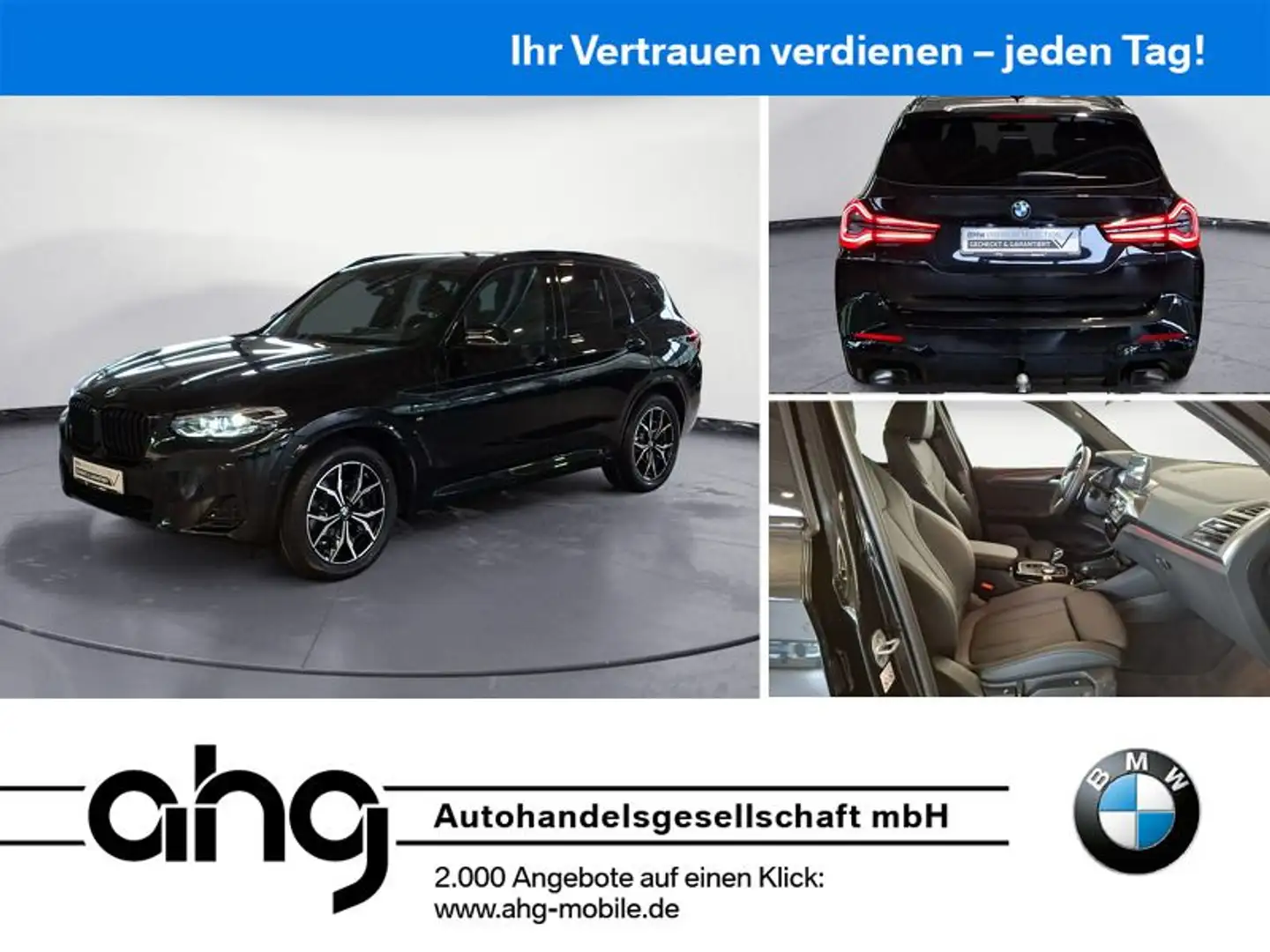 BMW X3 xDrive20d AT M SPORTPAKET | AHK | GARANTIE Zwart - 1