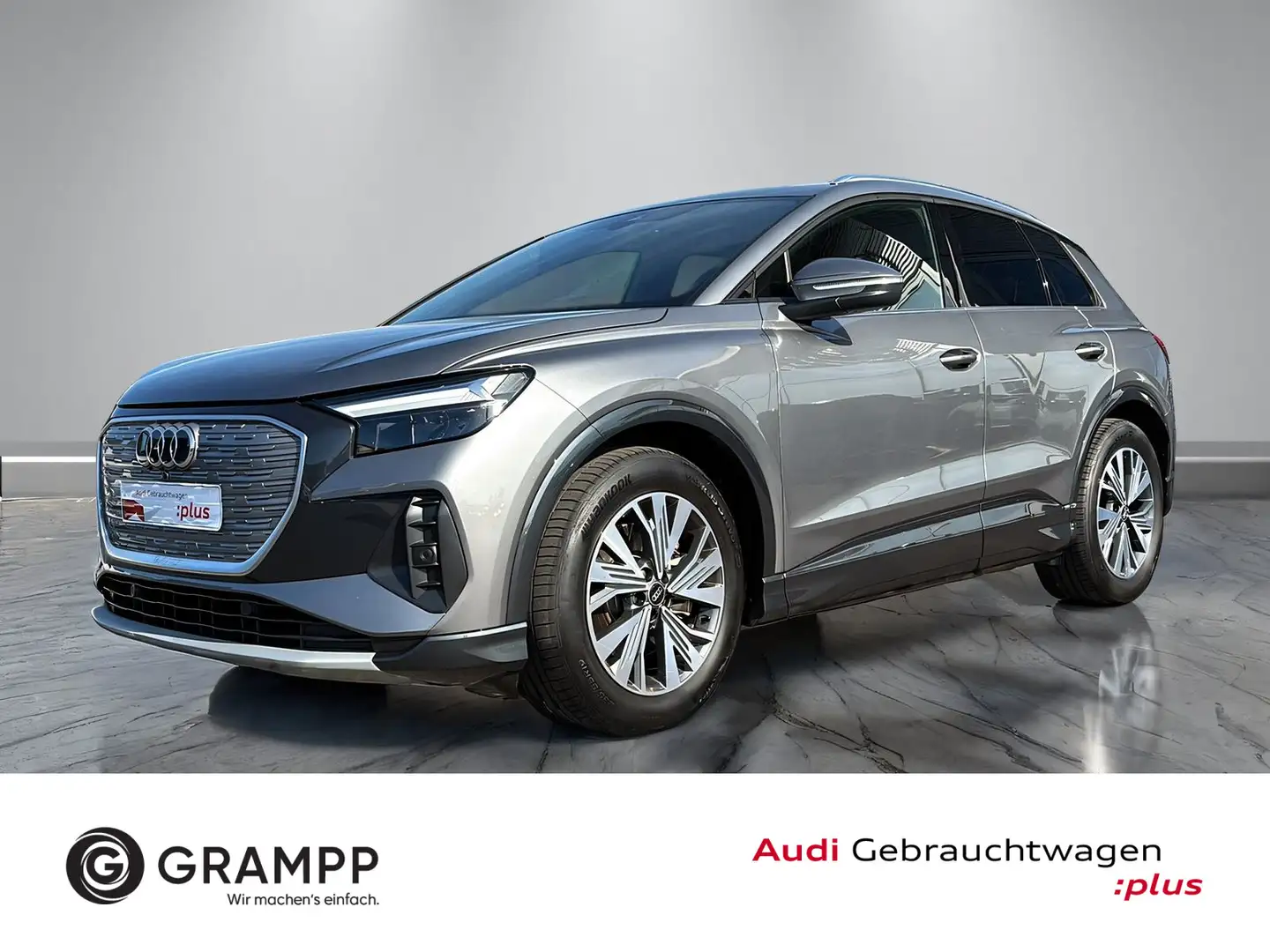 Audi Q4 e-tron 45 quattro WÄRMEPUMPE+HUD+NAVI+GRA+SHZ Grau - 1