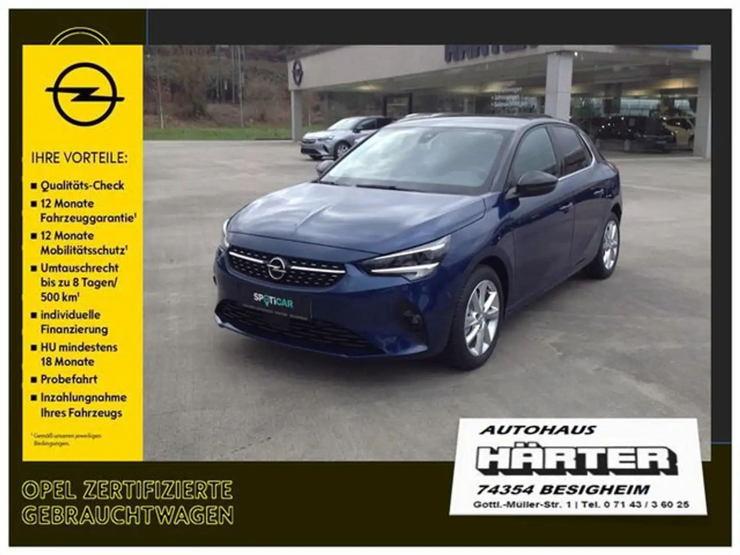 Opel Corsa 1.2 Turbo Elegance Blau - 1