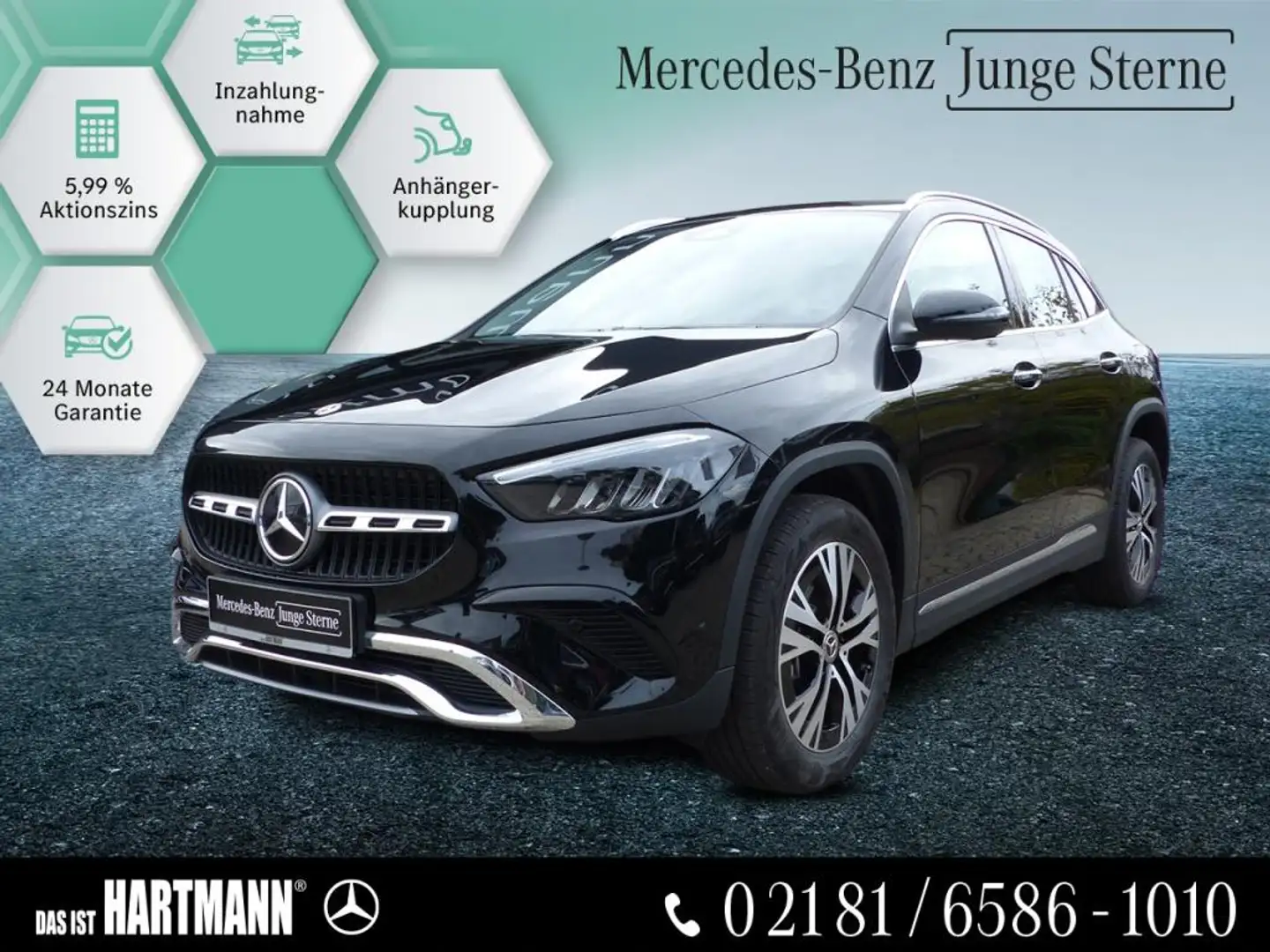 Mercedes-Benz GLA 180 PROGRESSIVE PLUS+RF-KAM+MBUX+NAVI+KEYLES Чорний - 1