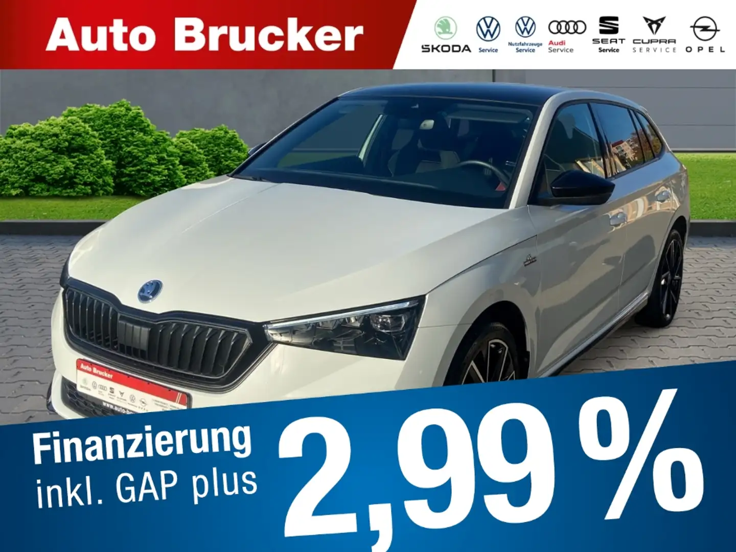 Skoda Scala Monte Carlo 1.0 TSI+Alufelgen+el.Panoramadach+LED Weiß - 1