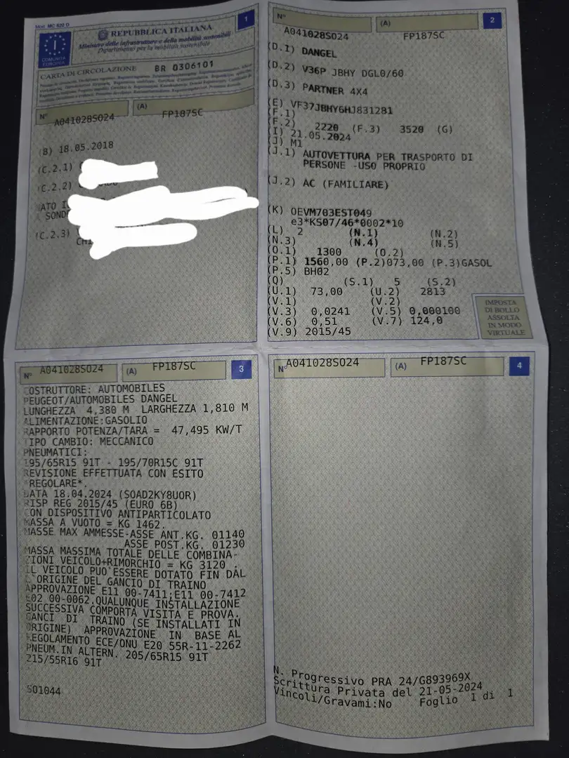 Peugeot Partner Teppe Dangel - 1