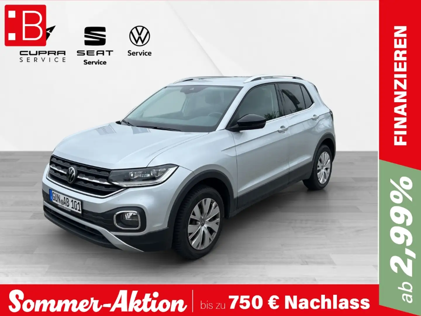 Volkswagen T-Cross 1.0 TSI DSG Style DIGITAL COCKPIT PRO LED NAVI 18 Silber - 1