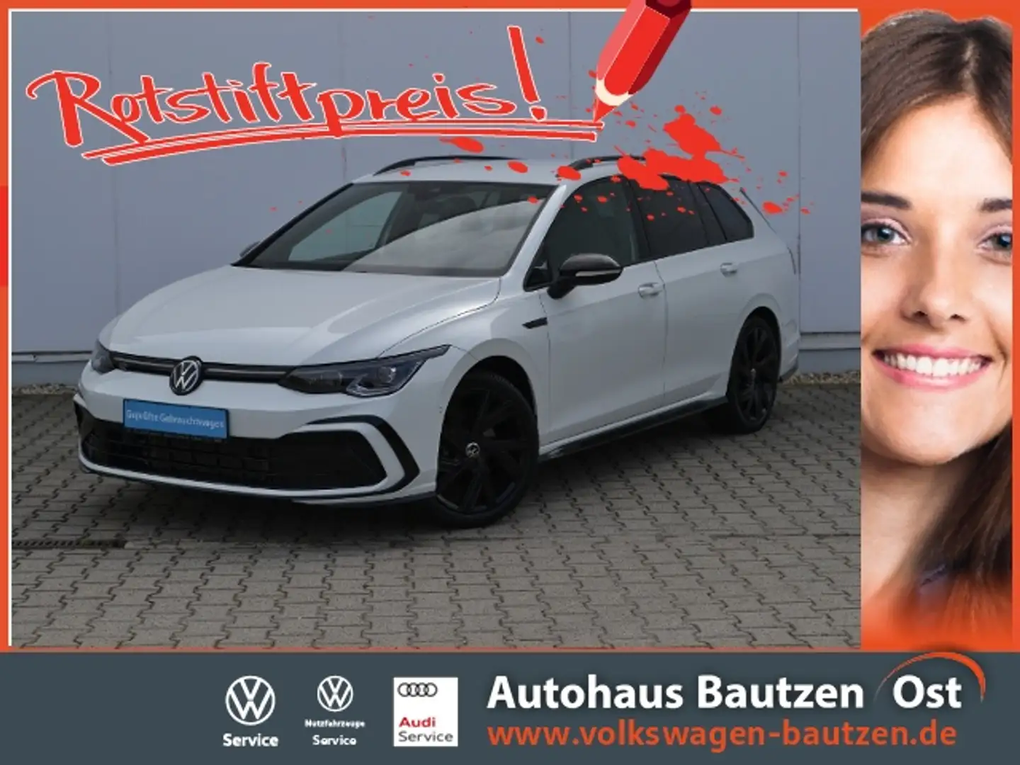 Volkswagen Golf Variant VIII Variant 2.0 TSI DSG 190 PS R-Line BLACK-STYL Weiß - 1