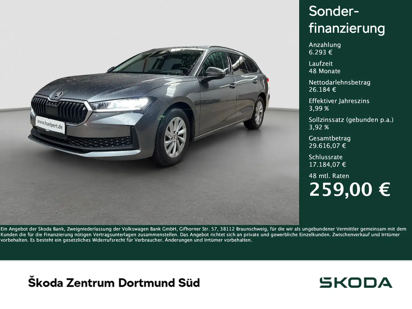 Skoda Superb Combi 2.0 CAM ACC NAVI CARPLAY SITZHEIZ. Grau - 1