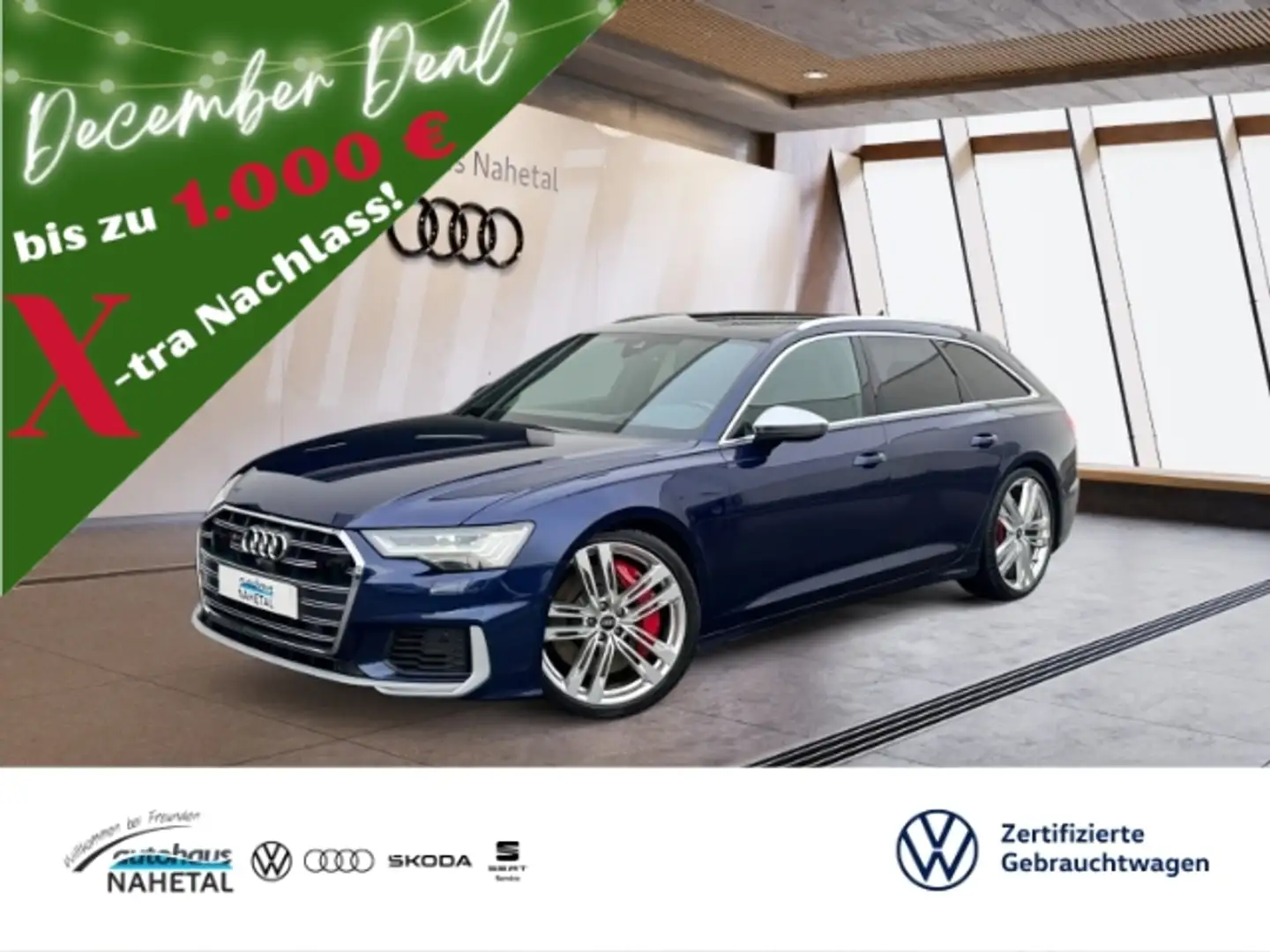 Audi S6 Avant 3.0TDI qu HD-MATRIX NAVI 21'' B&O PANO HEAD Blauw - 1