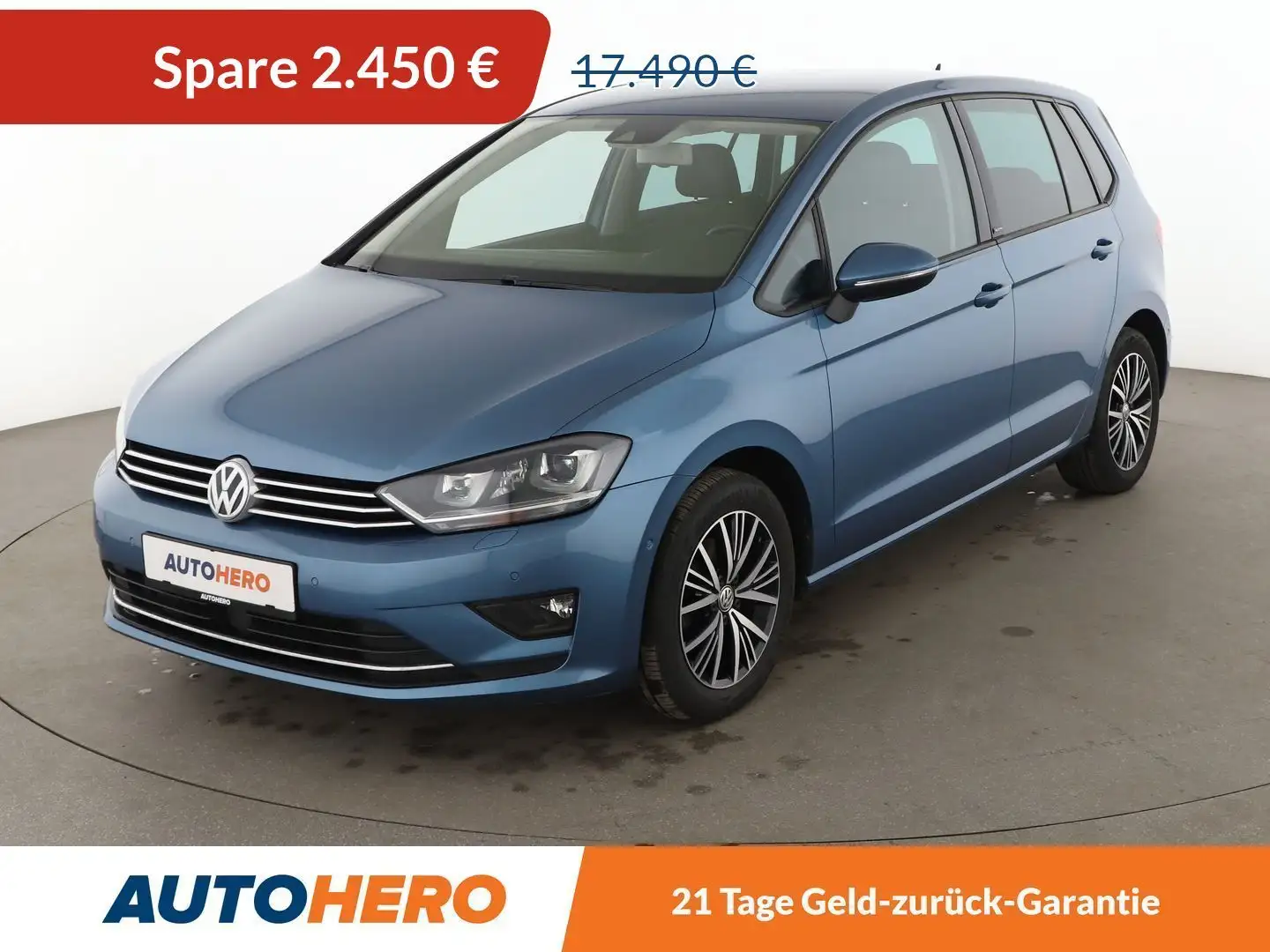 Volkswagen Golf Sportsvan 2.0 TDI Allstar BlueMotion Tech Aut.*NAVI* Blau - 1