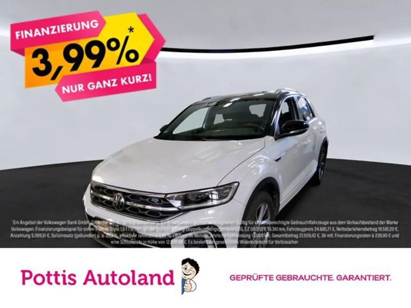 Volkswagen T-Roc 1.0 TSI R-LINE NAVI ACC KAMERA SITZHZG Weiß - 1