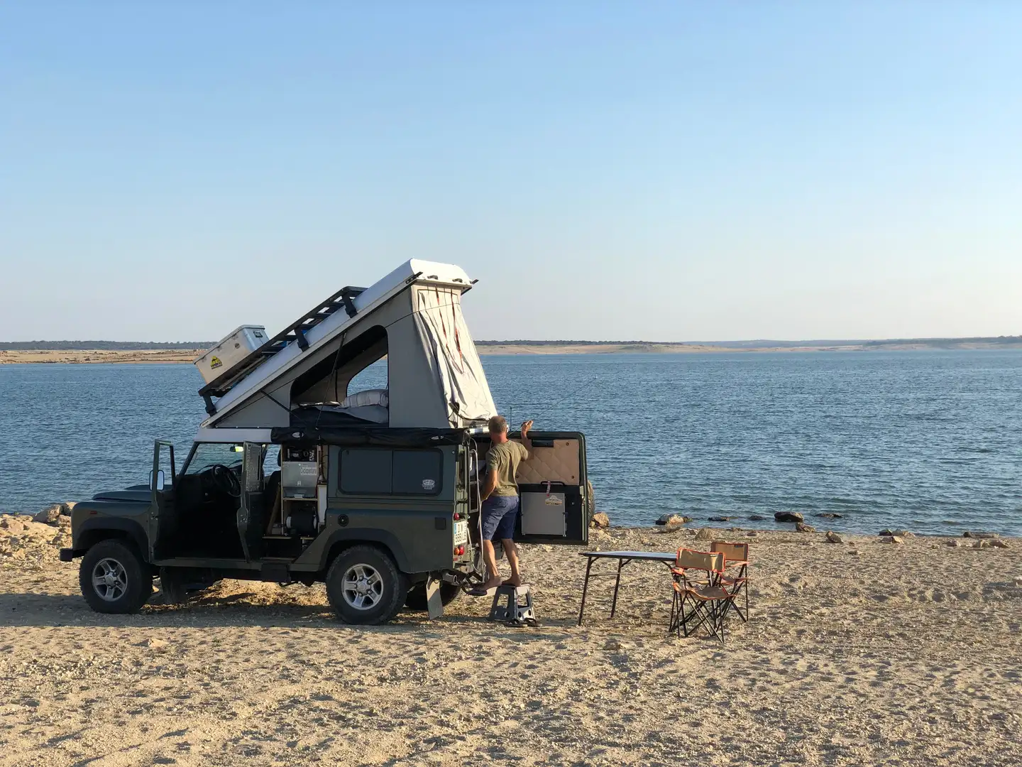Land Rover Defender 110 equipé camping car Vert - 1