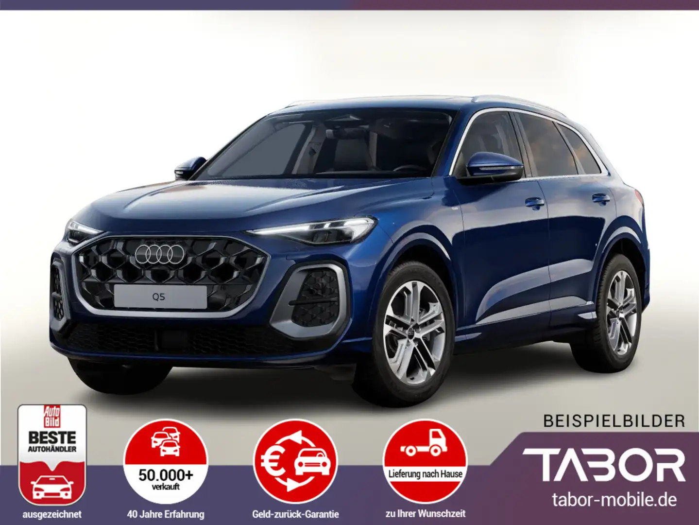 Audi Q5 TDI 204 S line neues Modell Tech Pano PrivG Blau - 1