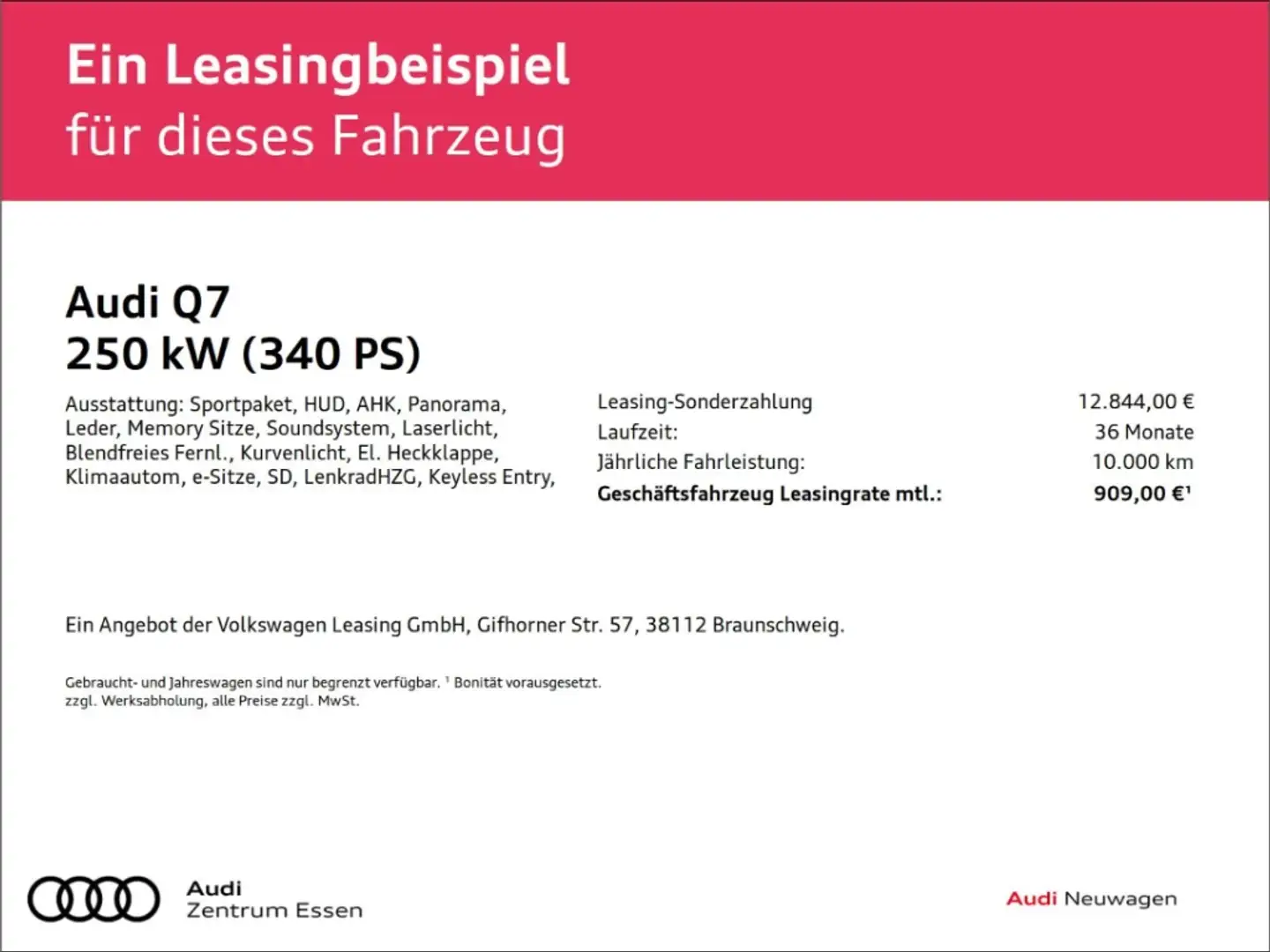 Audi Q7 SUV 55 TFSI E QUATTRO S LINE LED PANO AHK B&O Schwarz - 2