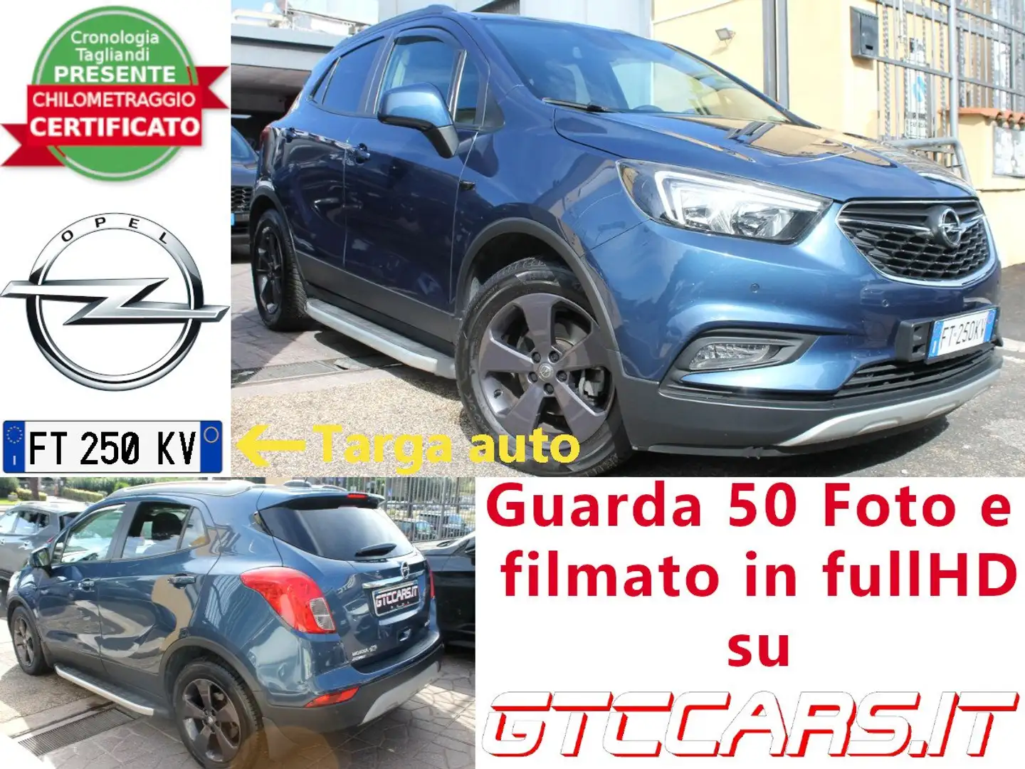Opel Mokka X 1.4 GPL 140cv 4x4 Navi Retrocam PDC Blockshaft Blu/Azzurro - 1
