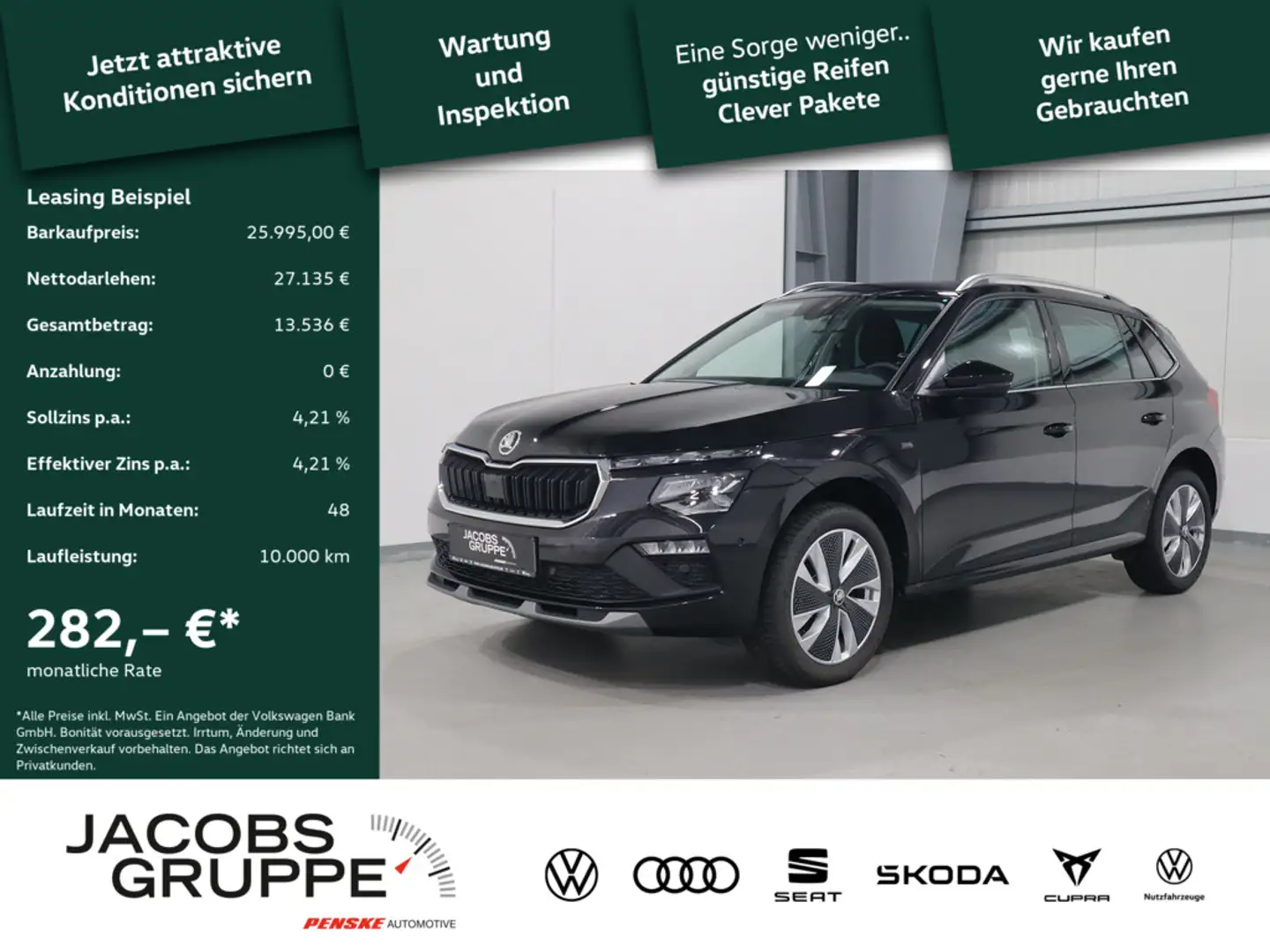 Skoda Kamiq 1.0 TSI Selection Navi,AHK,LED,ACC Schwarz - 1