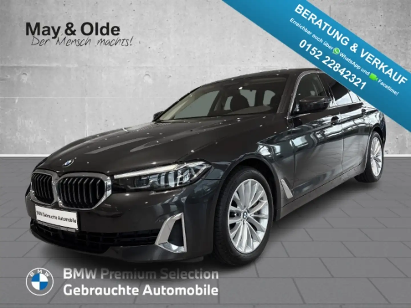 BMW 530 d Luxury AHK ACC RFK LED LEDER Digitales Cockpit E Grijs - 1