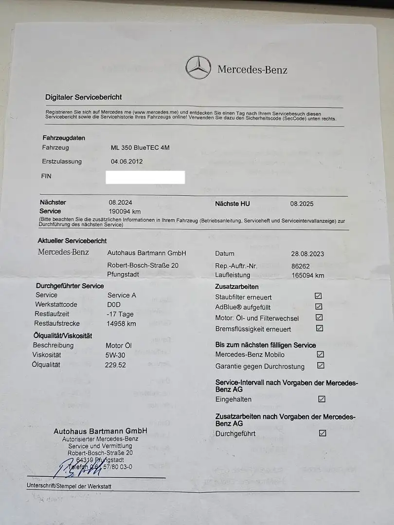 Mercedes-Benz ML 350 CDI BlueTec *Unfallfrei*1.Hand* Schwarz - 2