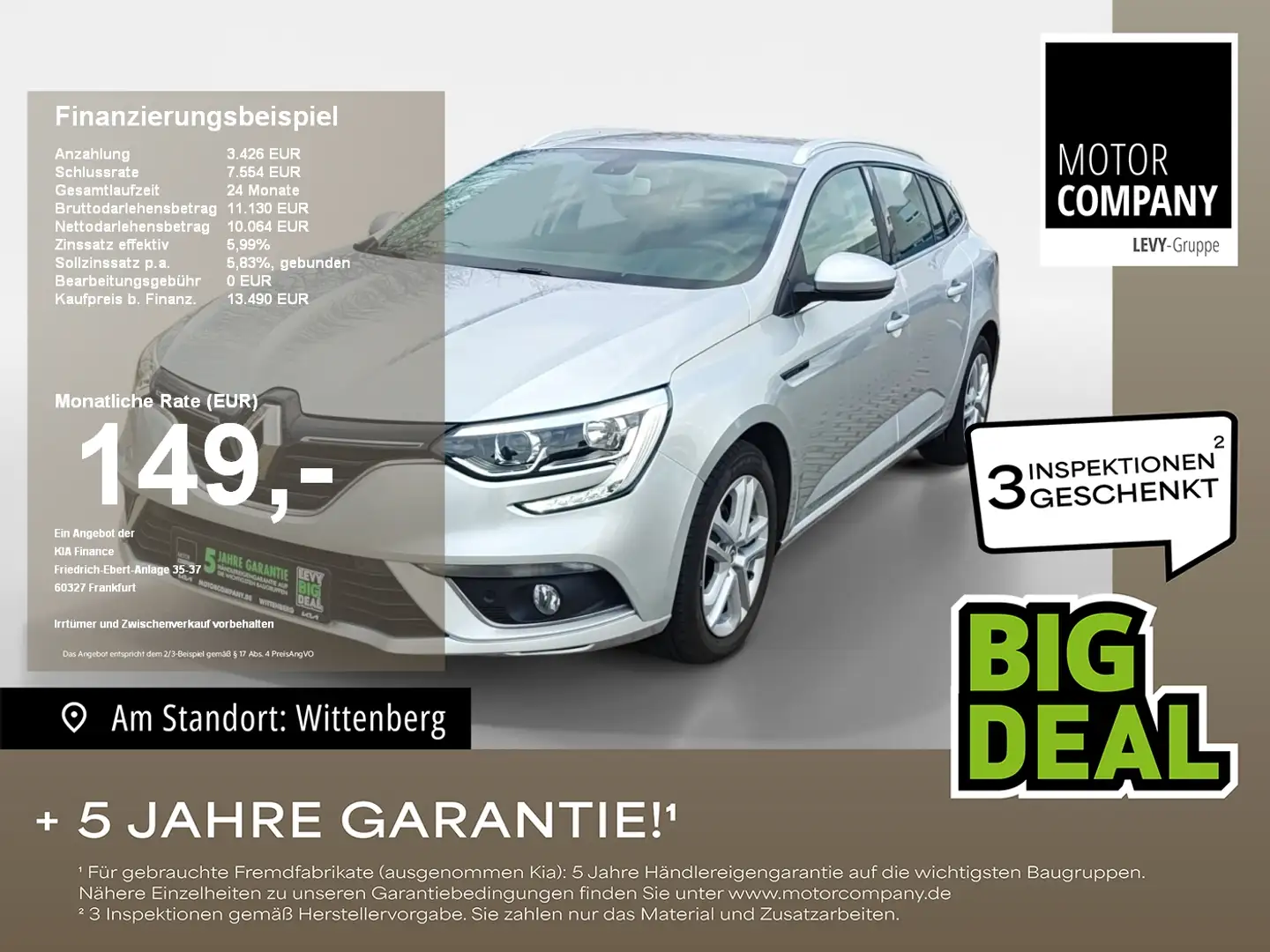 Renault Megane IV 1.5 dCi 115 Grandtour Business Edition Grau - 1