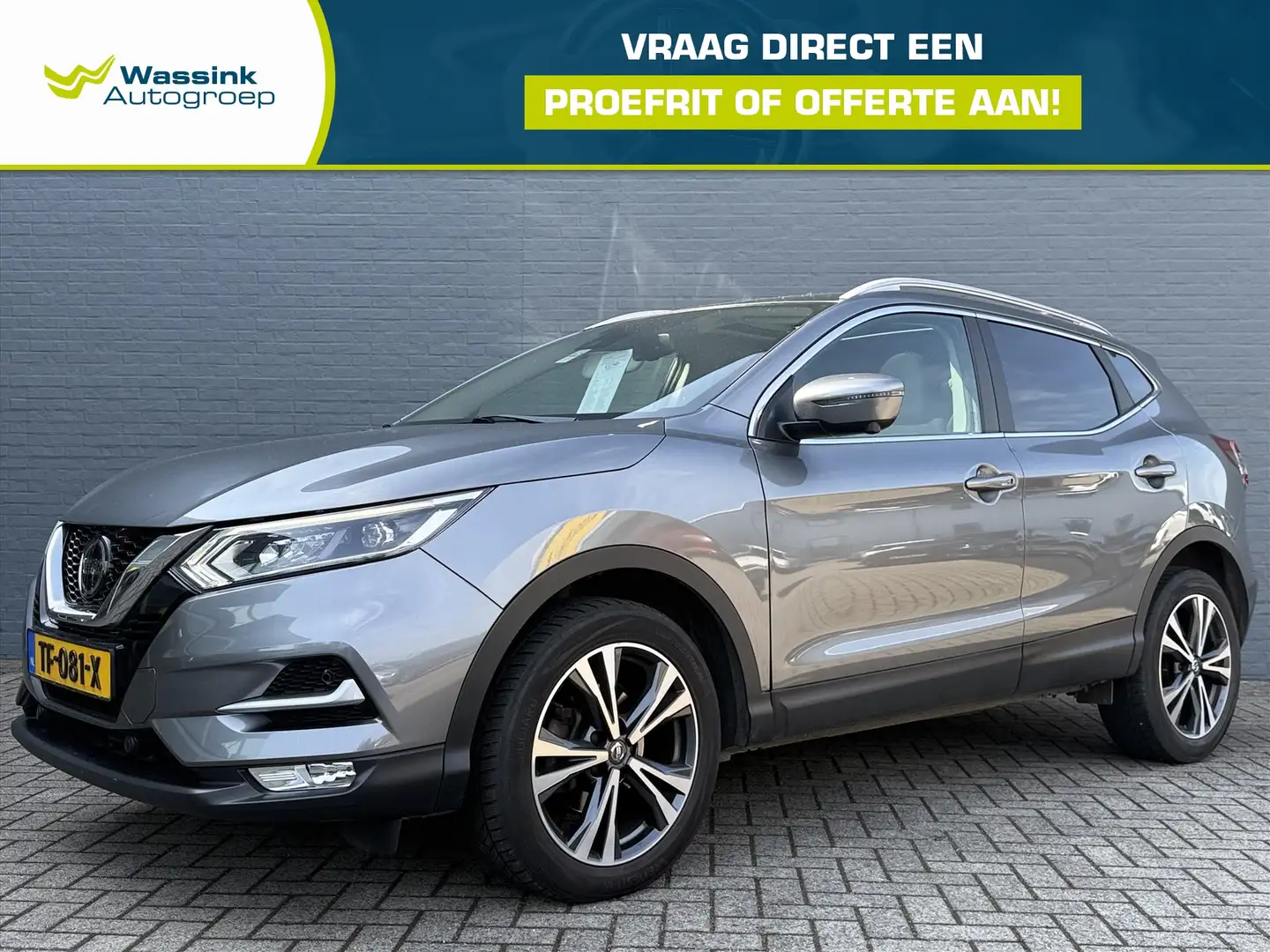 Nissan Qashqai 1.2 115pk DIG-T XTRONIC Tekna | Automaat | Panoram Gris - 1