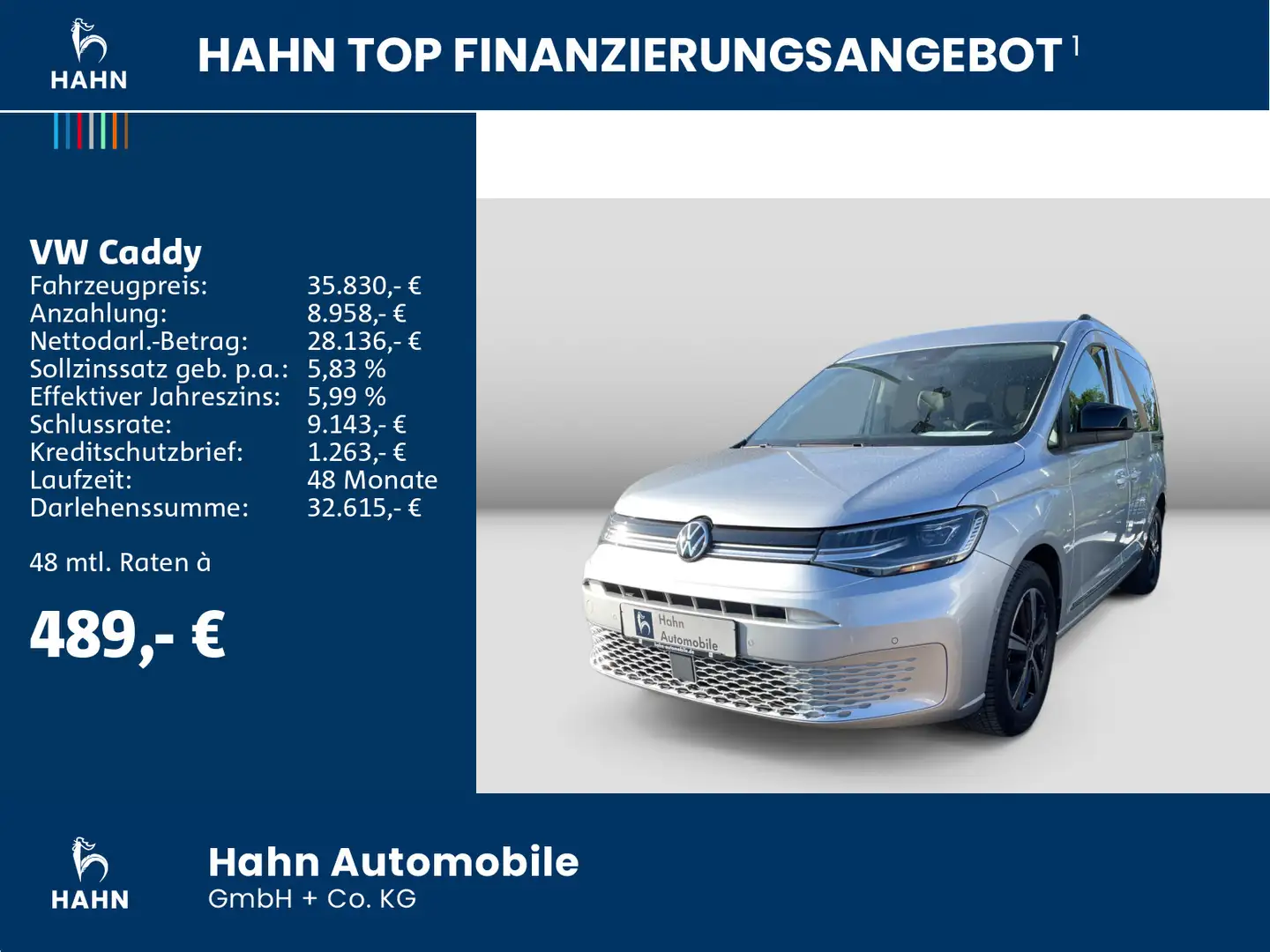 Volkswagen Caddy Style 1.5TSI DSG LED Spurw CAM ACC Silber - 2
