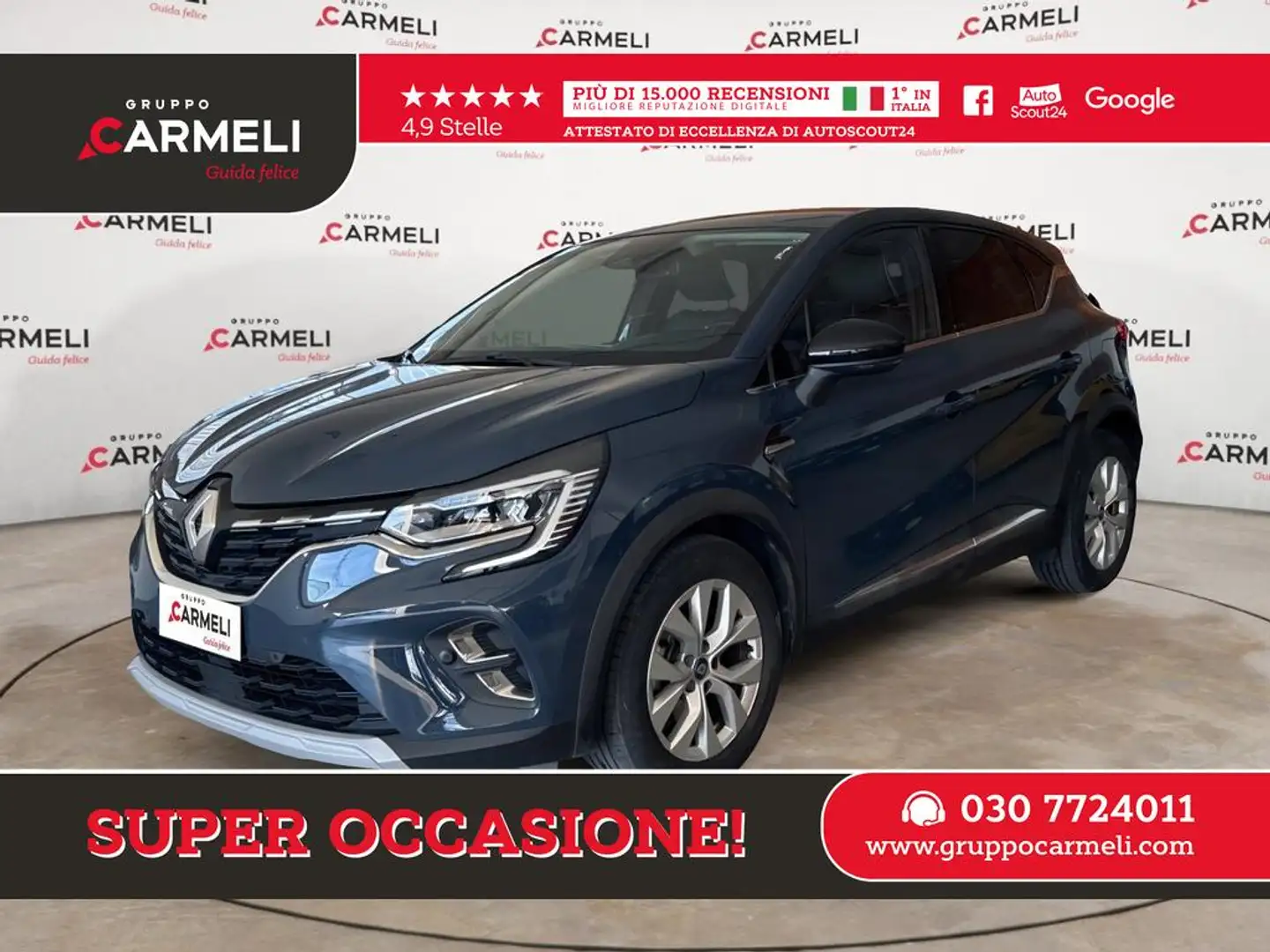 Renault Captur 1.6 plug-in hybrid Intens E-Tech 160cv auto my21 Bleu - 1
