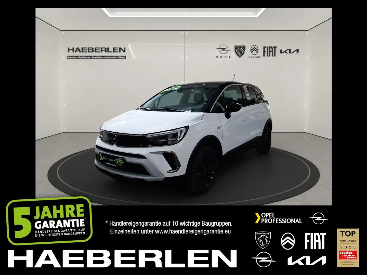 Opel Crossland 1.2 Turbo e e) Enjoy FLA SpurH KAM Weiß - 1