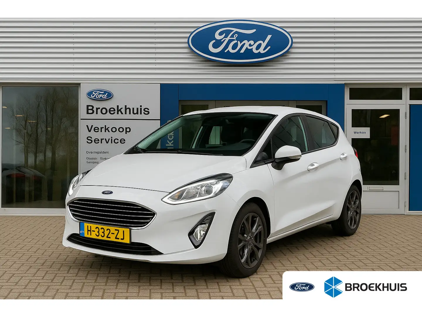 Ford Fiesta 1.0EB TITANIUM | NL-AUTO! | 1 EIGENAAR! | WINTERPA Blanc - 1