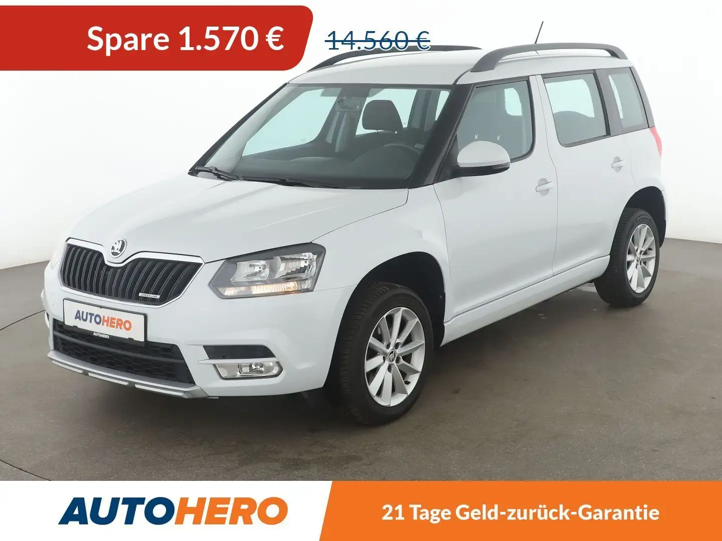 Skoda Yeti 1.6 TDI GreenLine*PDC*AHK*KLIMA*ALU* Weiß - 1