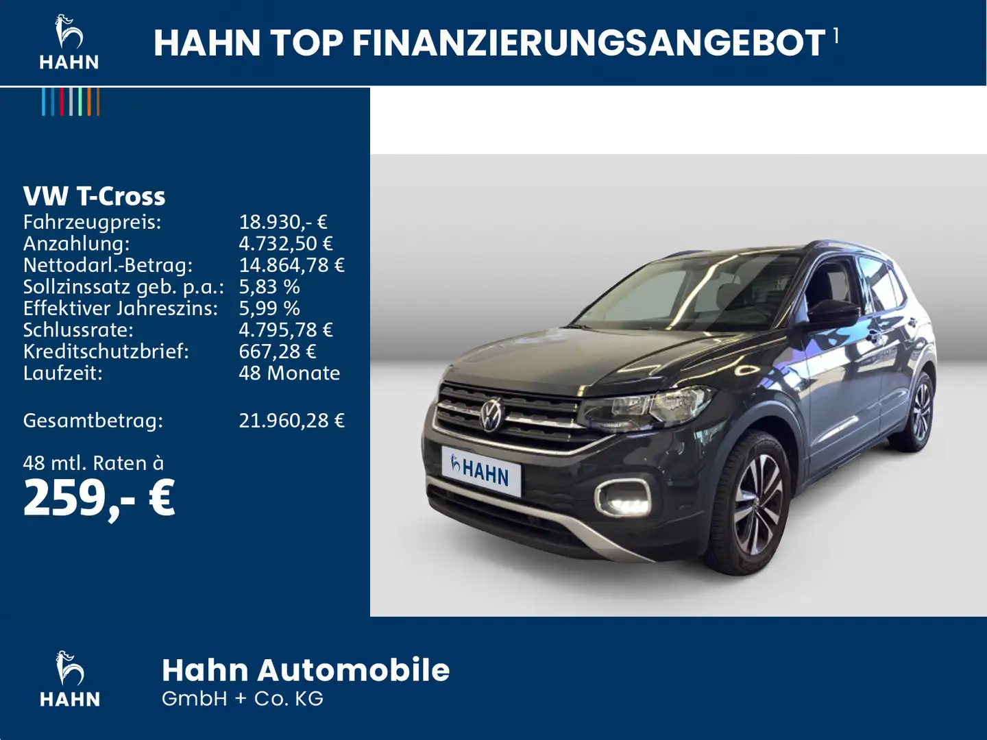 Volkswagen T-Cross 1.0TSI DSG United Navi Climatr Sitzh PDC Grau - 2