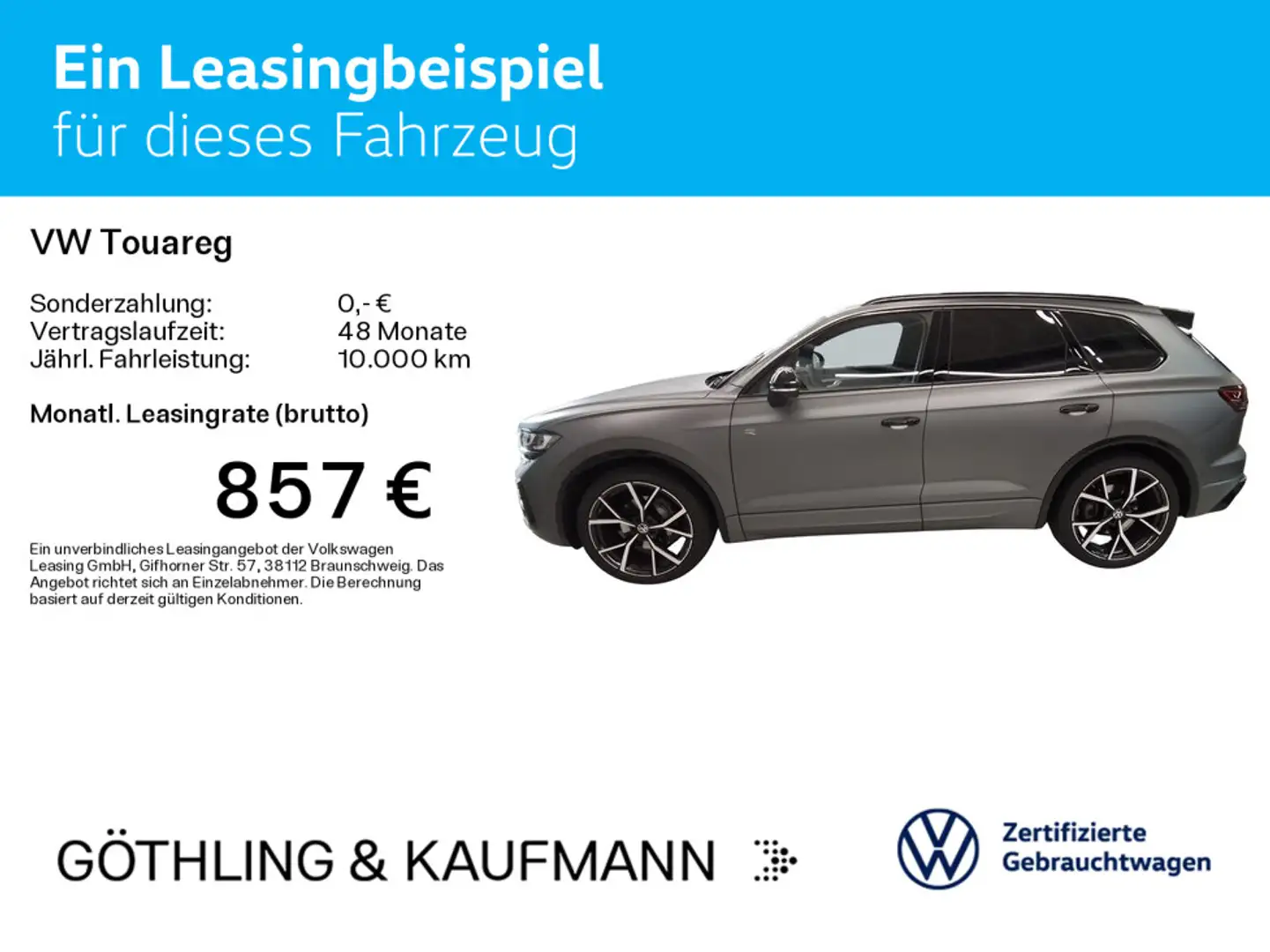 Volkswagen Touareg R-Line 4M*UPE130.475€*Matt*22Zoll*HUD*AH Grau - 2